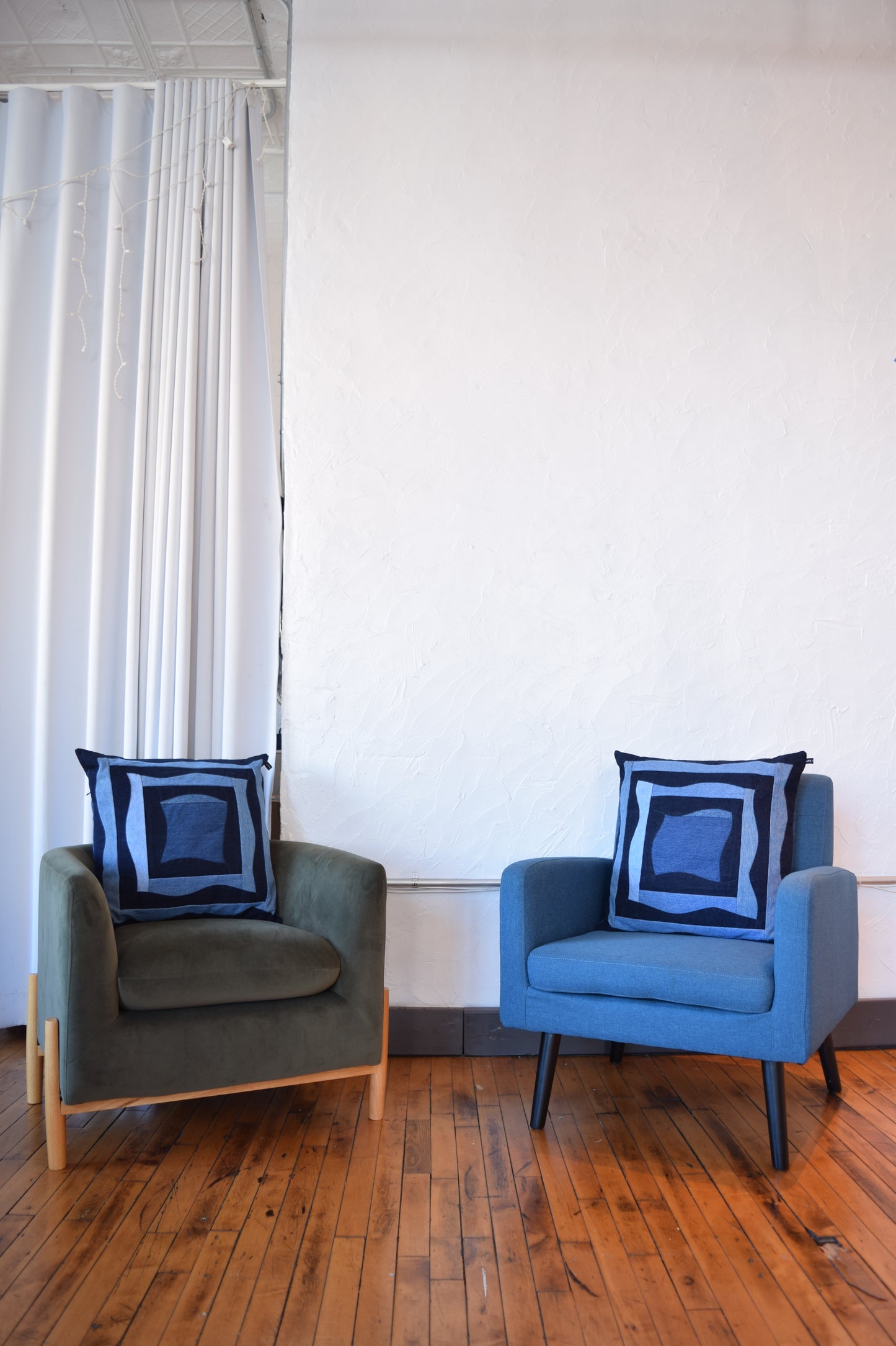 denim pillow cover 22'' x 22''