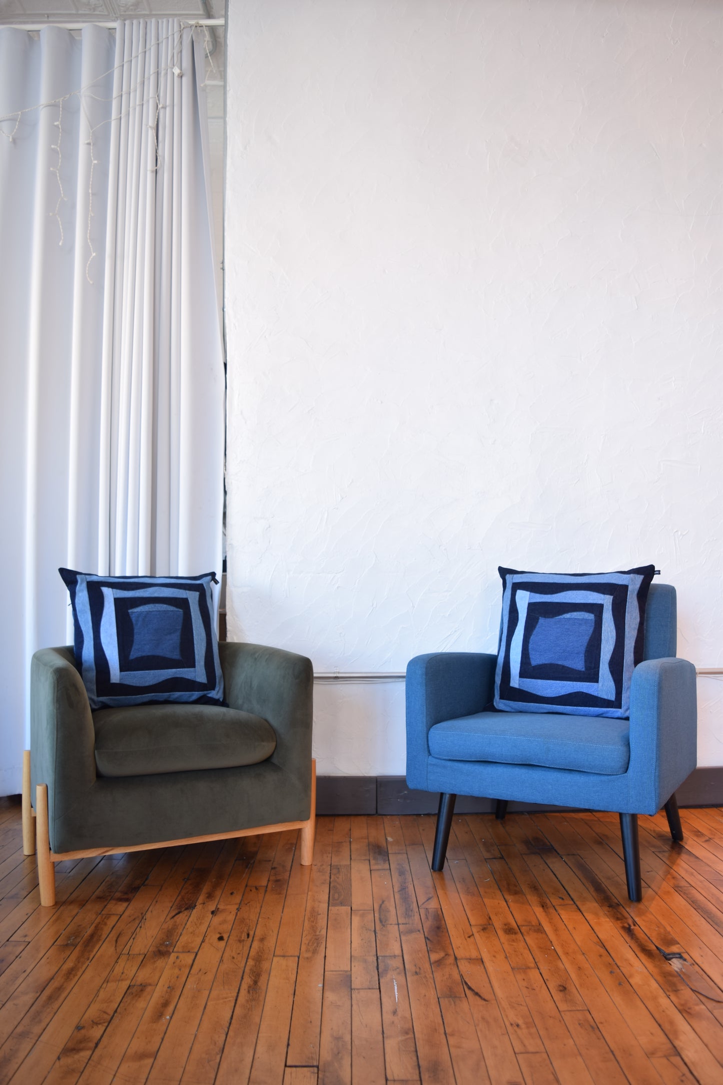 denim pillow cover 22'' x 22''