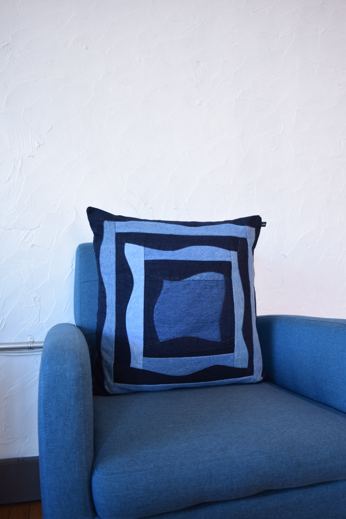 denim pillow cover 22'' x 22''