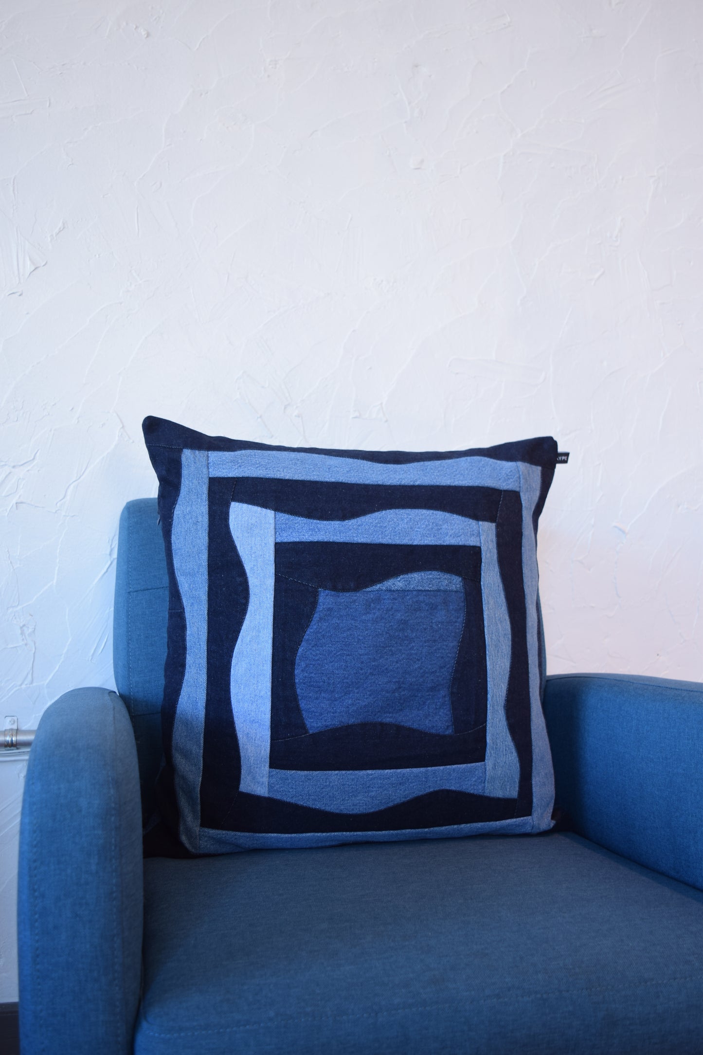denim pillow cover 22'' x 22''
