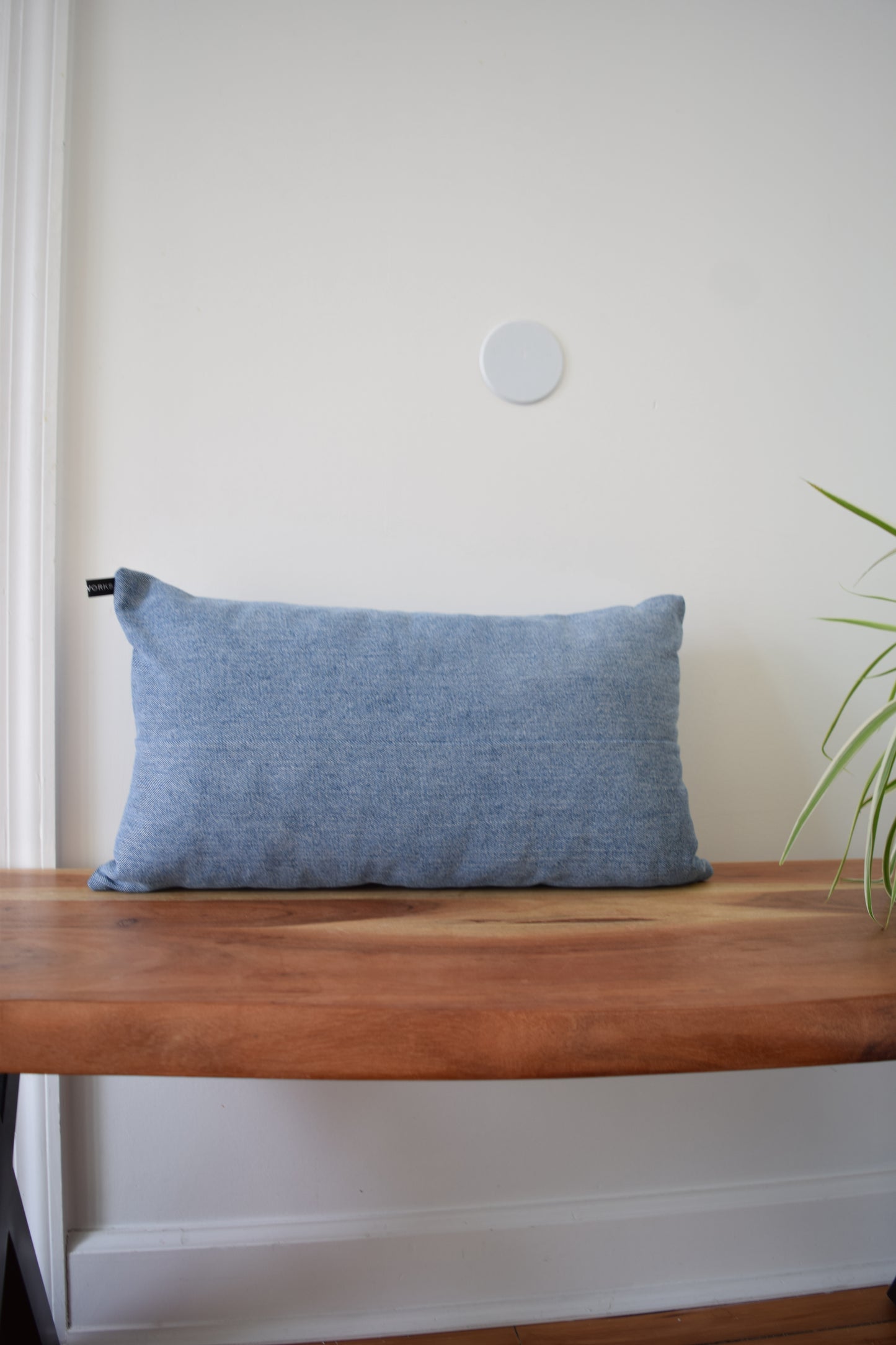 Denim pillow cover 12'' x 21"