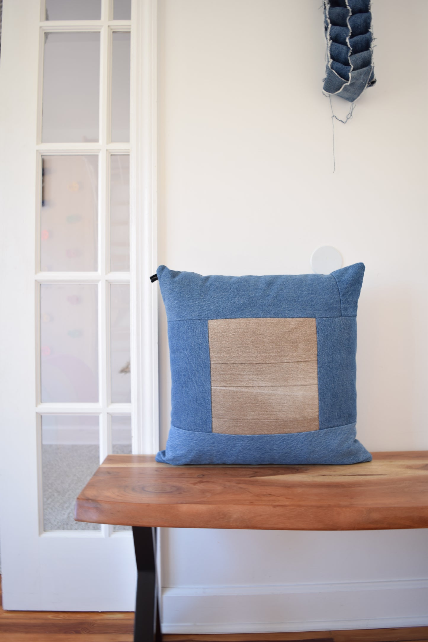 Denim pillow cover 20'' x 20''