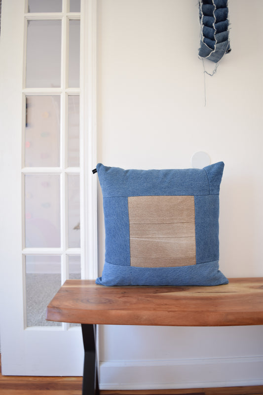 Denim pillow cover 20'' x 20''
