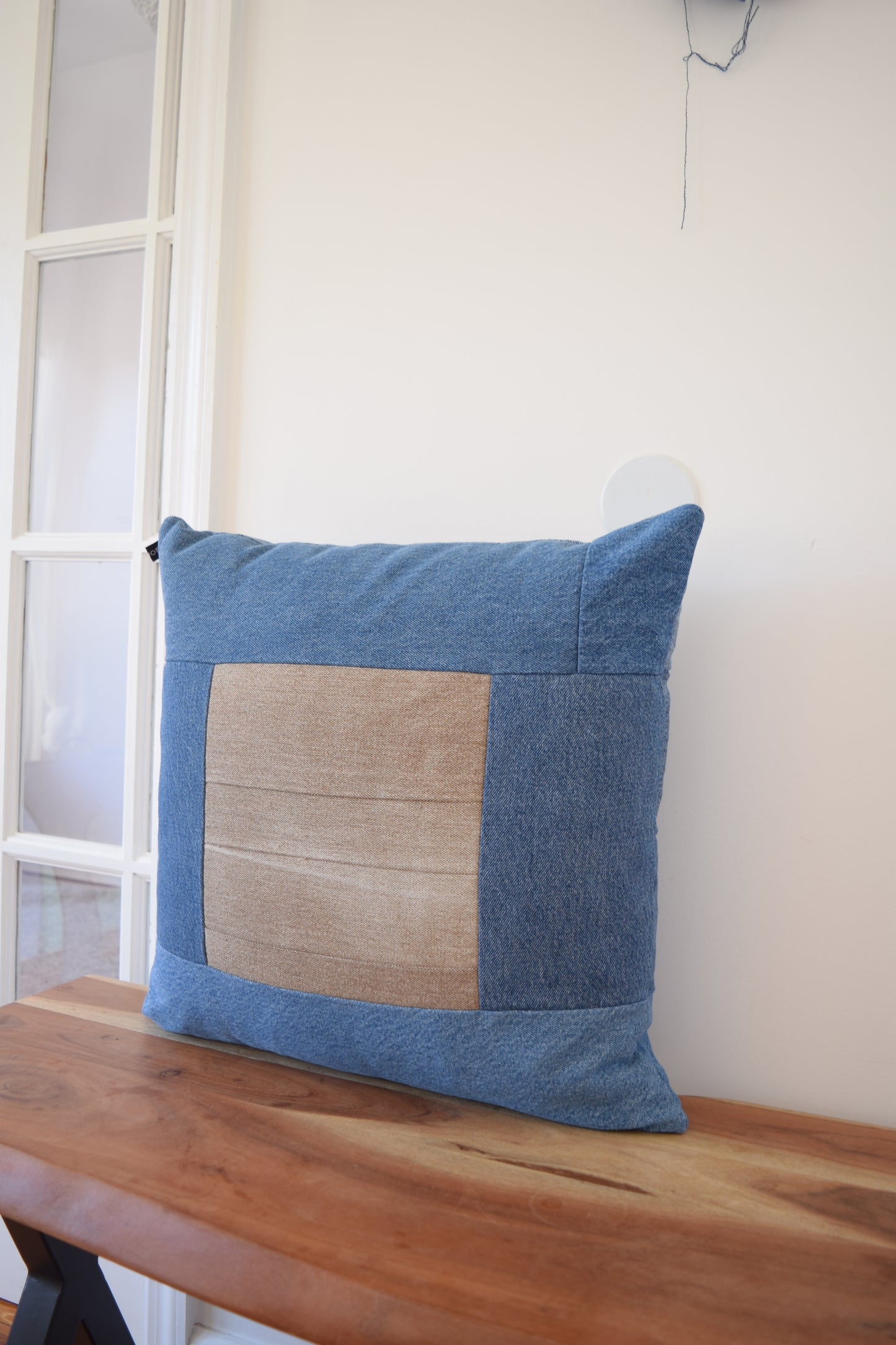 Denim pillow cover 20'' x 20''