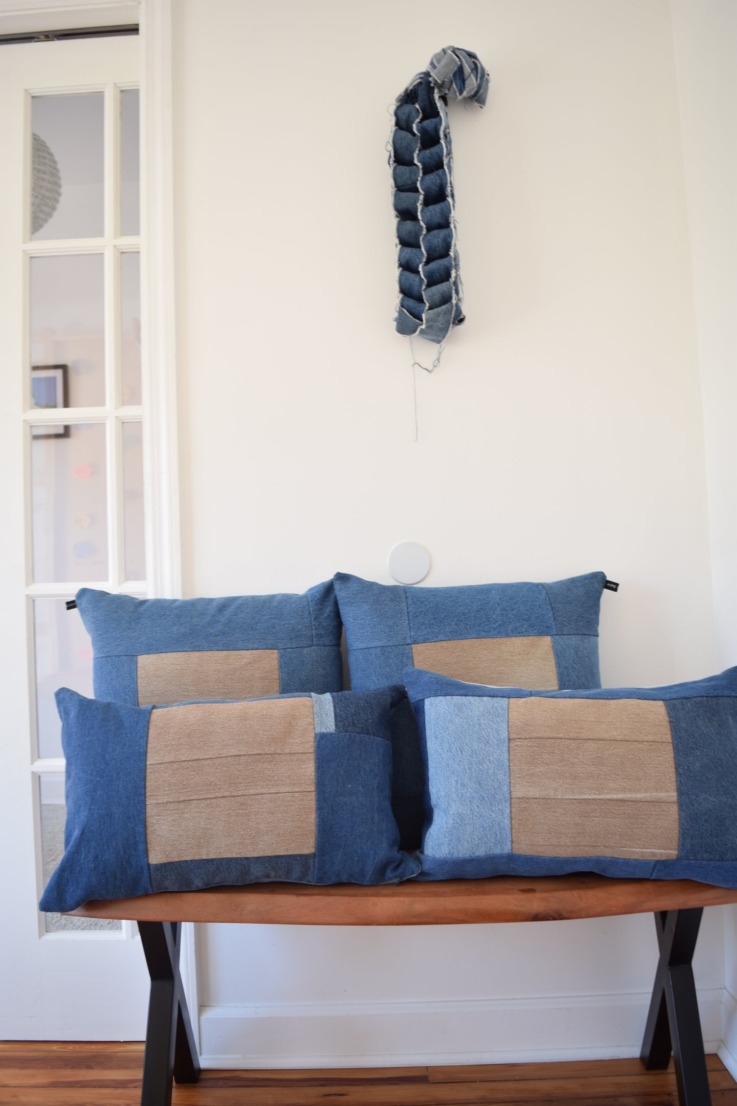 Denim pillow cover 20'' x 20''
