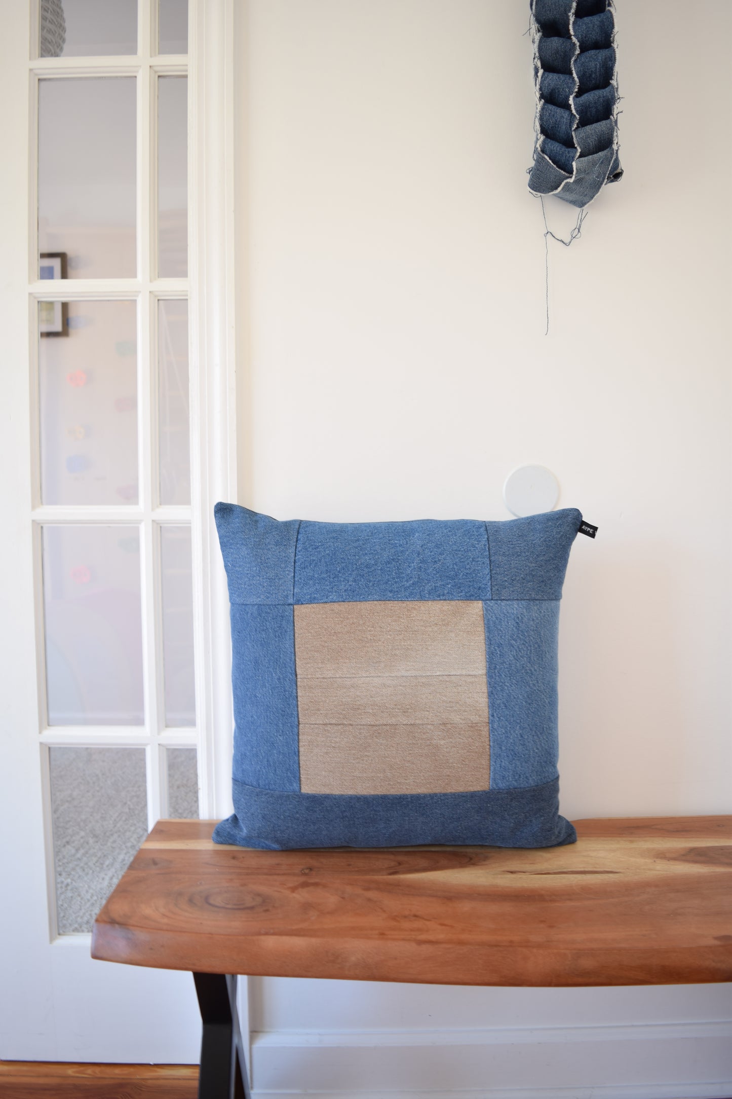 Denim pillow cover 20'' x 20''