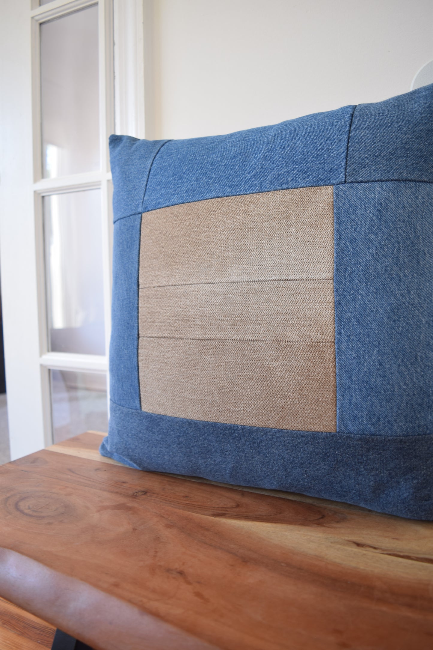 Denim pillow cover 20'' x 20''