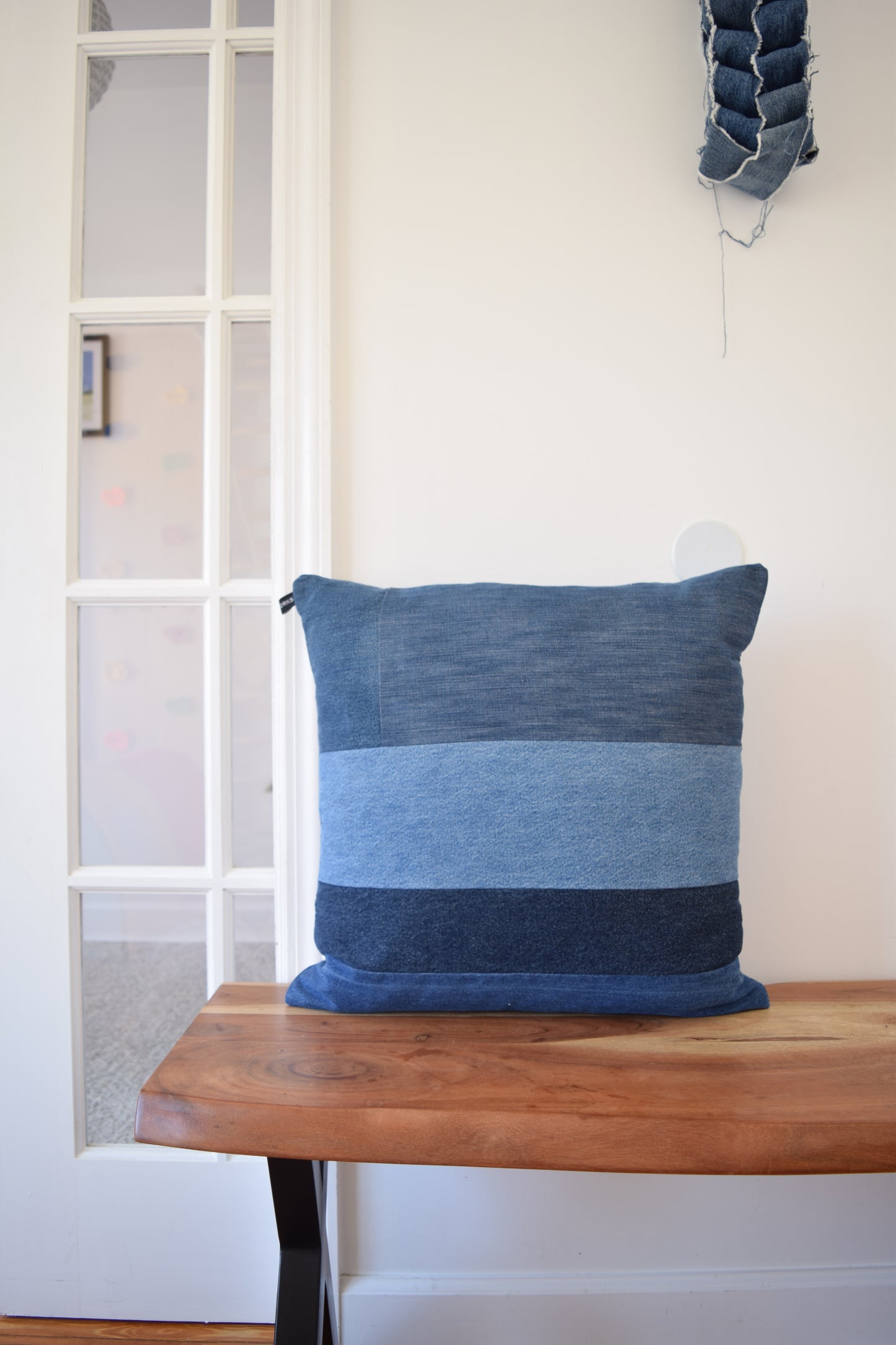 Denim pillow cover 20'' x 20''