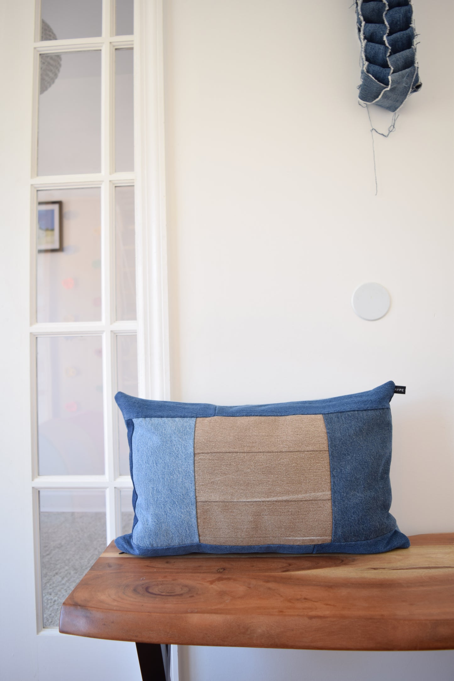 Denim pillow cover 14'' x 22''