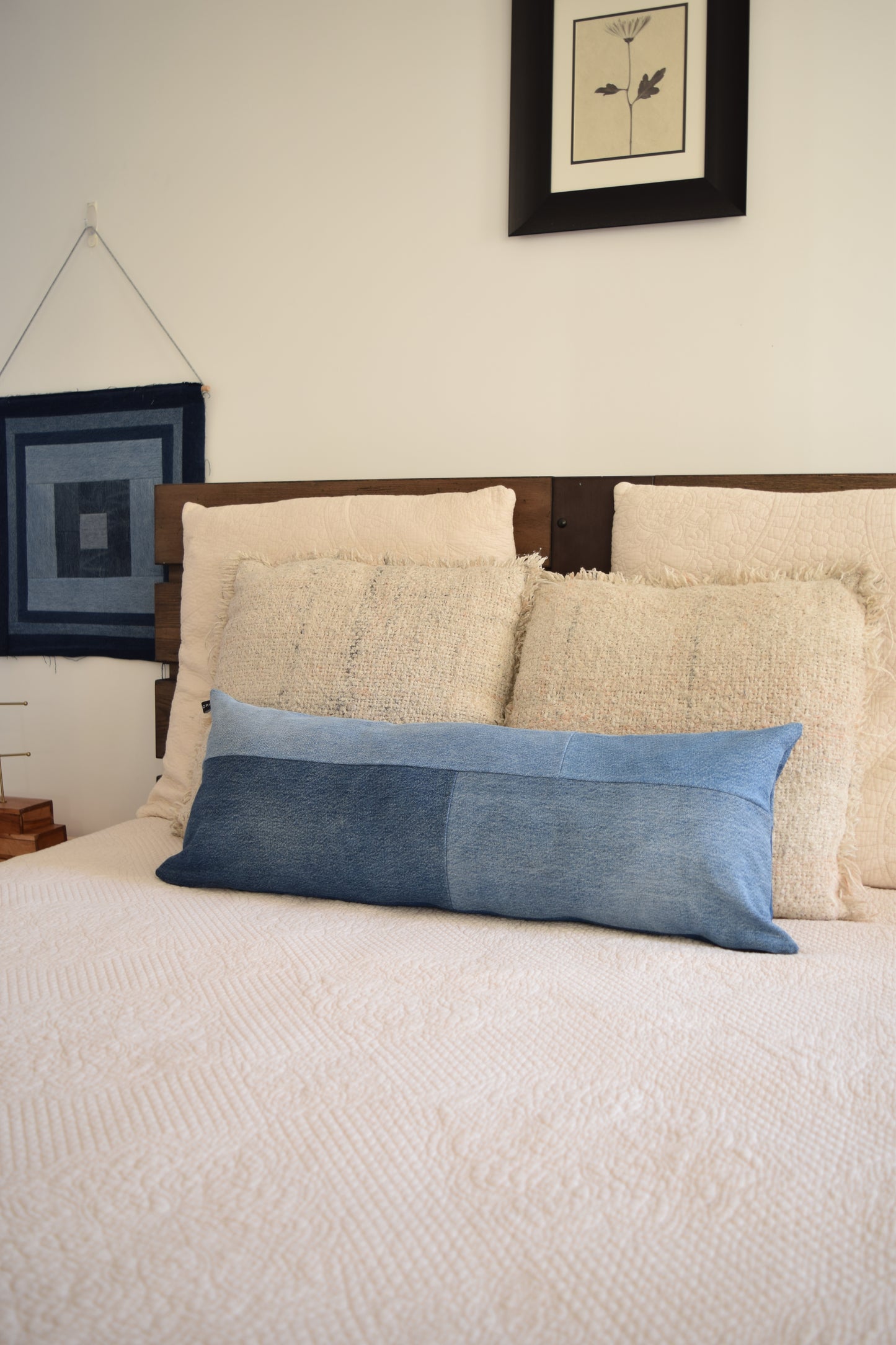 Lumbar Pillow Cover: Patchwork Design (13” x 33'')