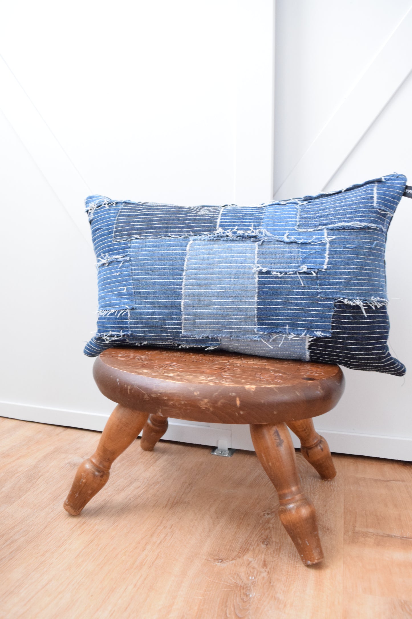 Denim Pillow Cover 12'' x 20''