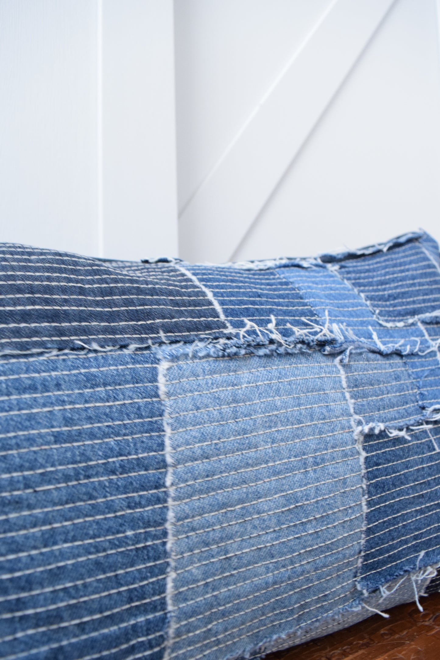 Denim Pillow Cover 12'' x 20''