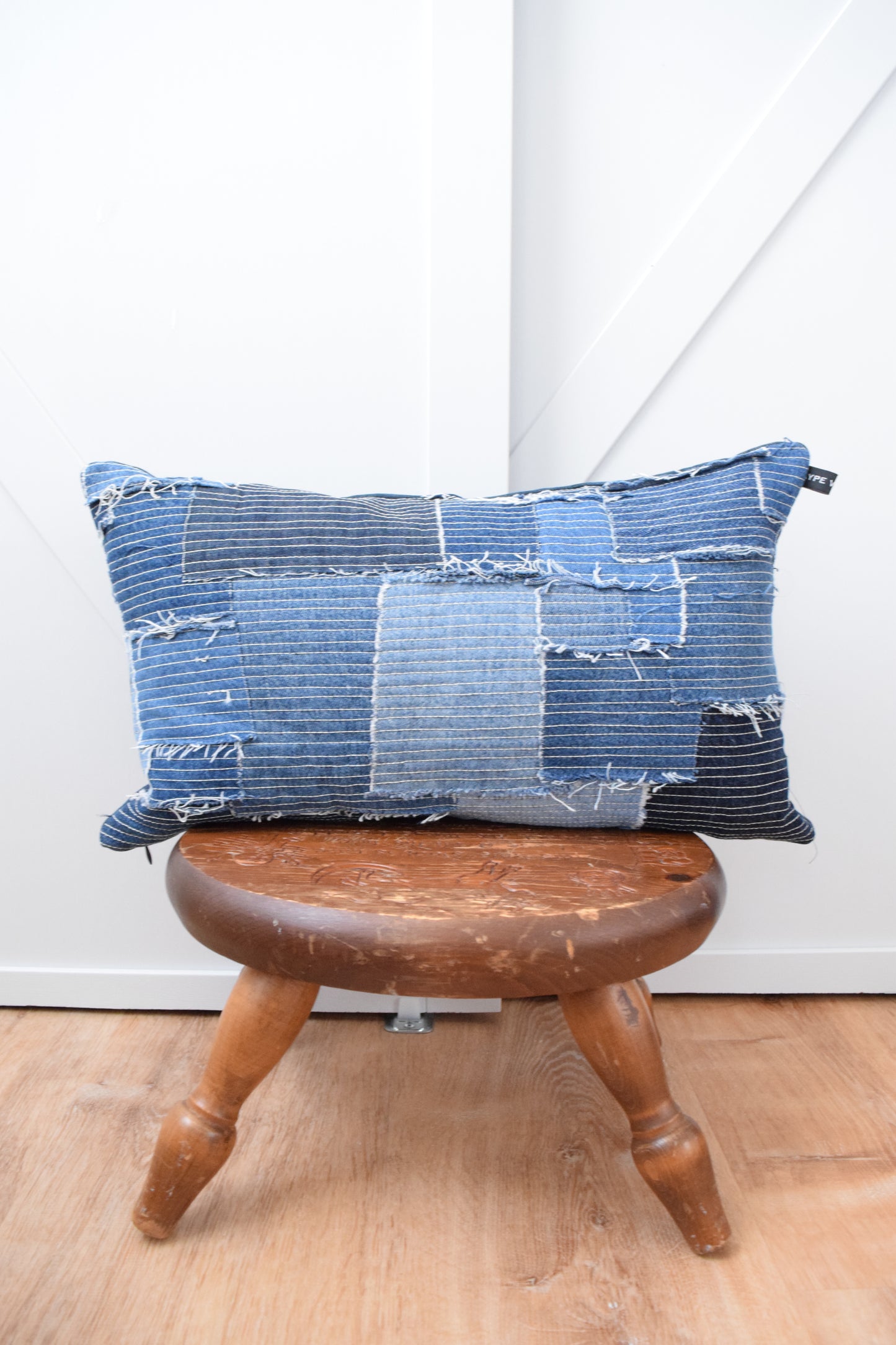 Denim Pillow Cover 12'' x 20''