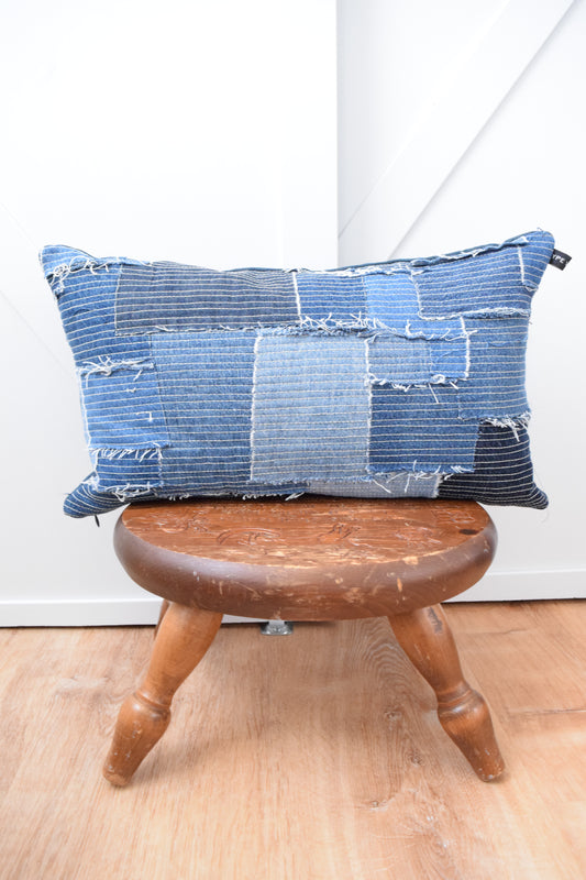 Denim Pillow Cover 12'' x 20''