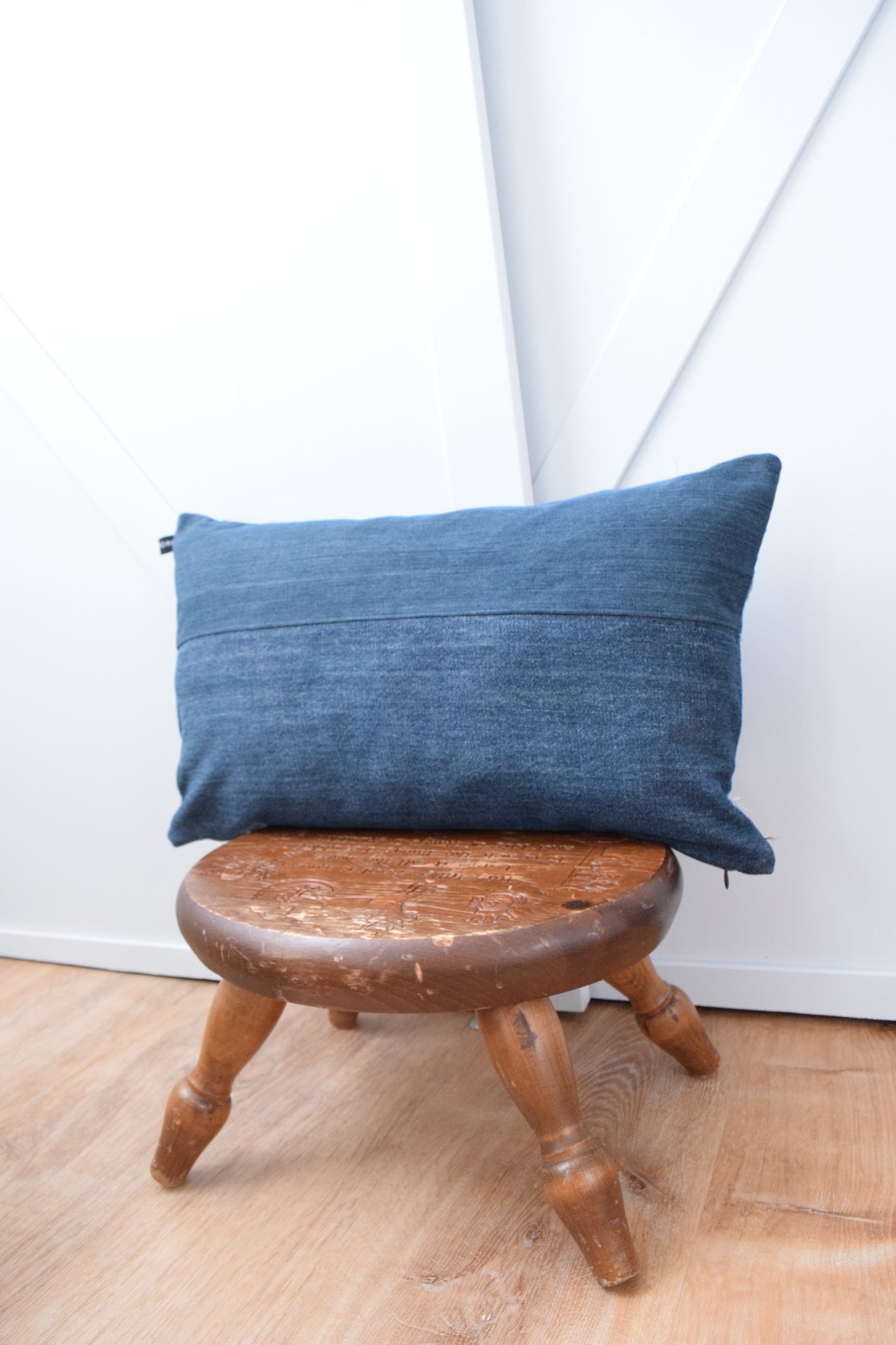 Denim Pillow Cover 12'' x 20''