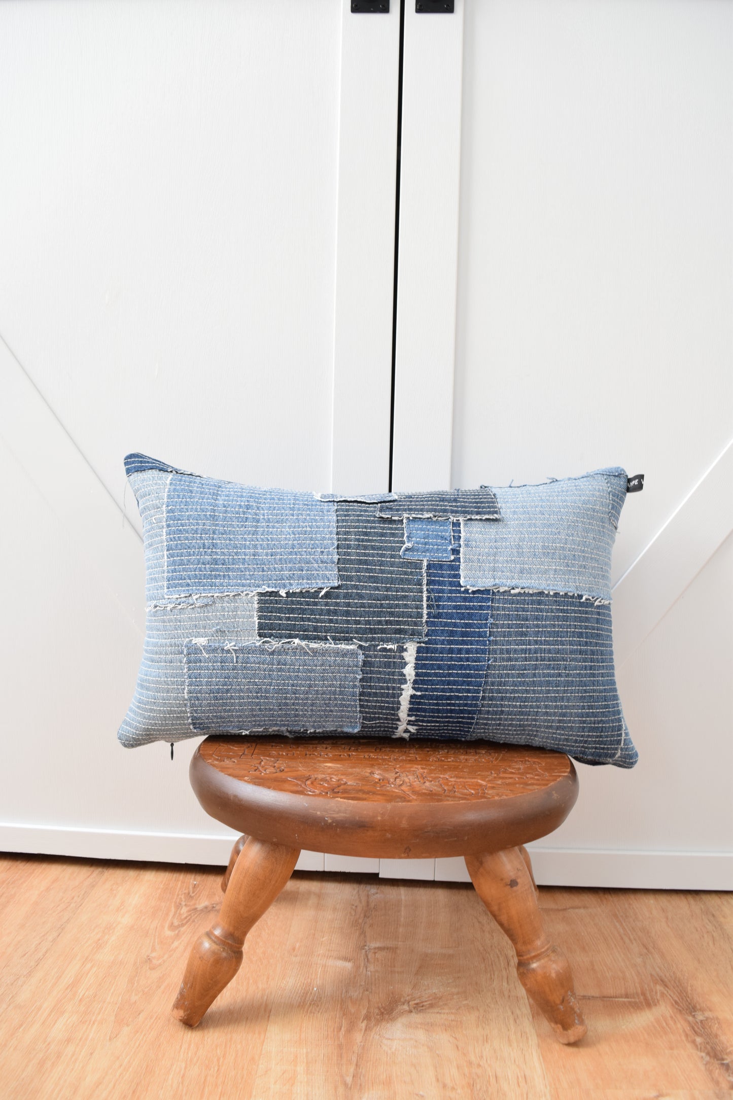 Denim Pillow Cover 12'' x 20''