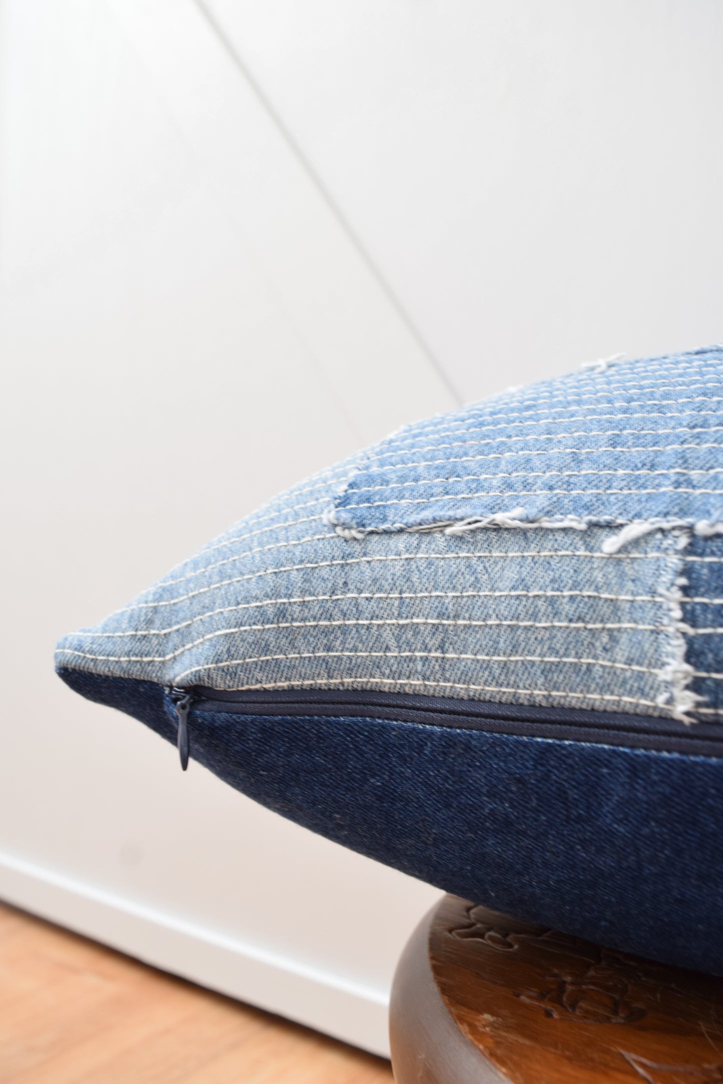 Denim Pillow Cover 12'' x 20''