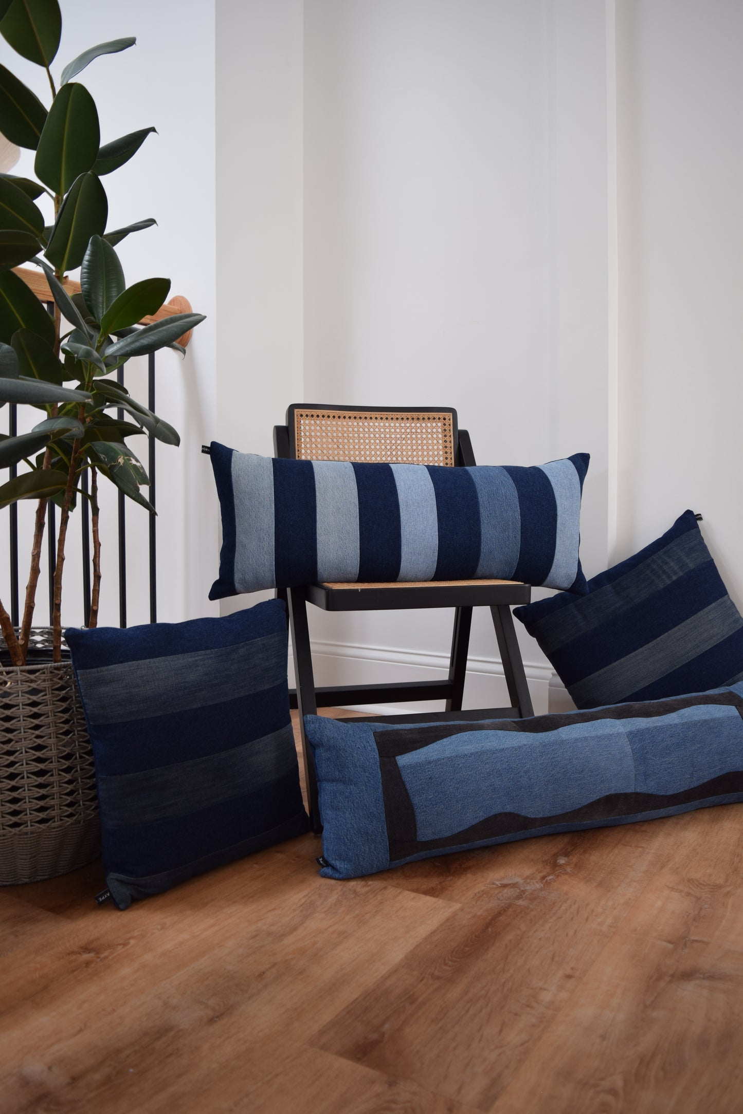 Lumbar Pillow Cover: Patchwork Design (13” x 33'')