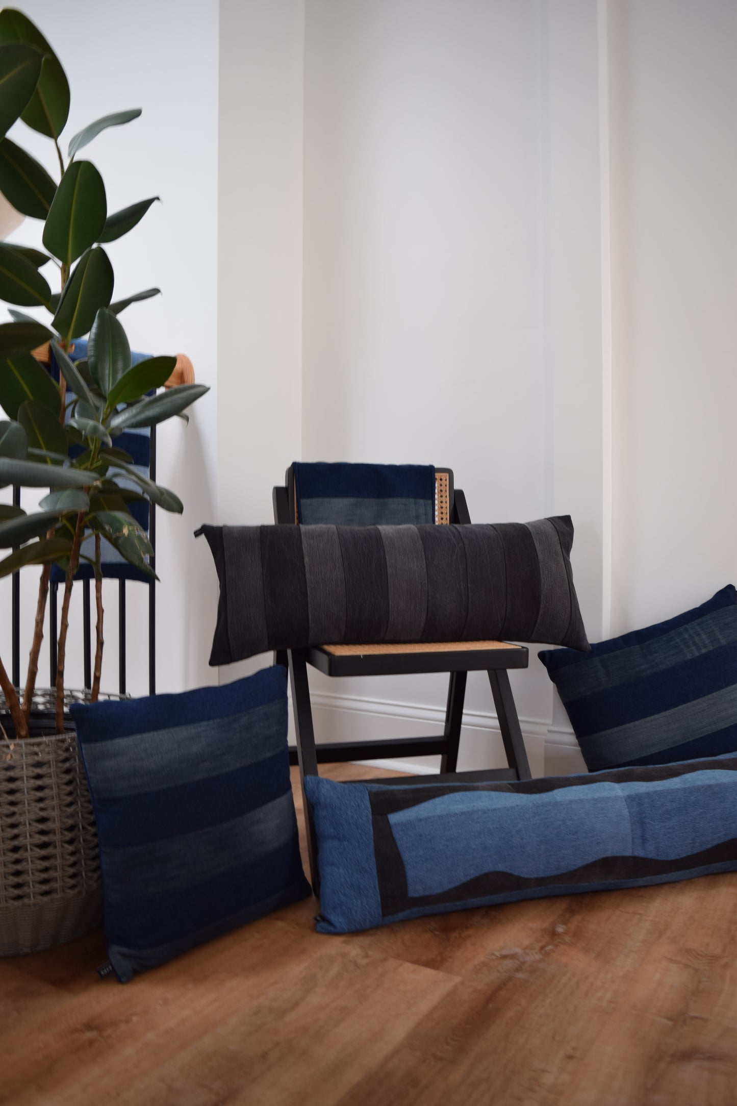 Lumbar Pillow Cover: 13” x 33''  BLACK