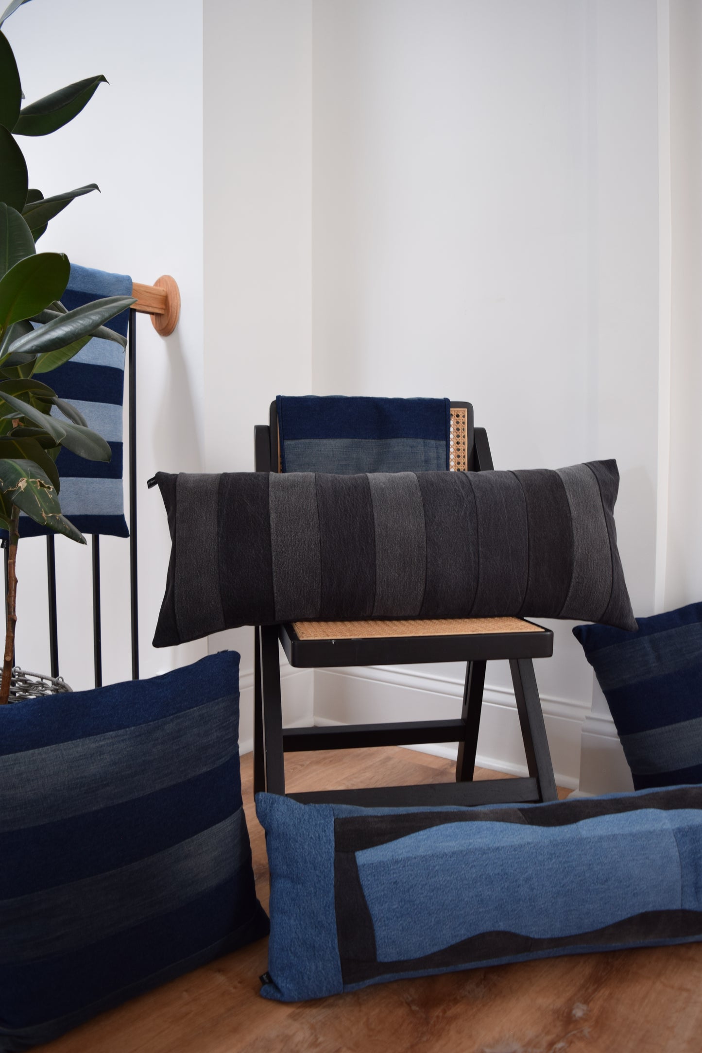 Lumbar Pillow Cover: 13” x 33''  BLACK