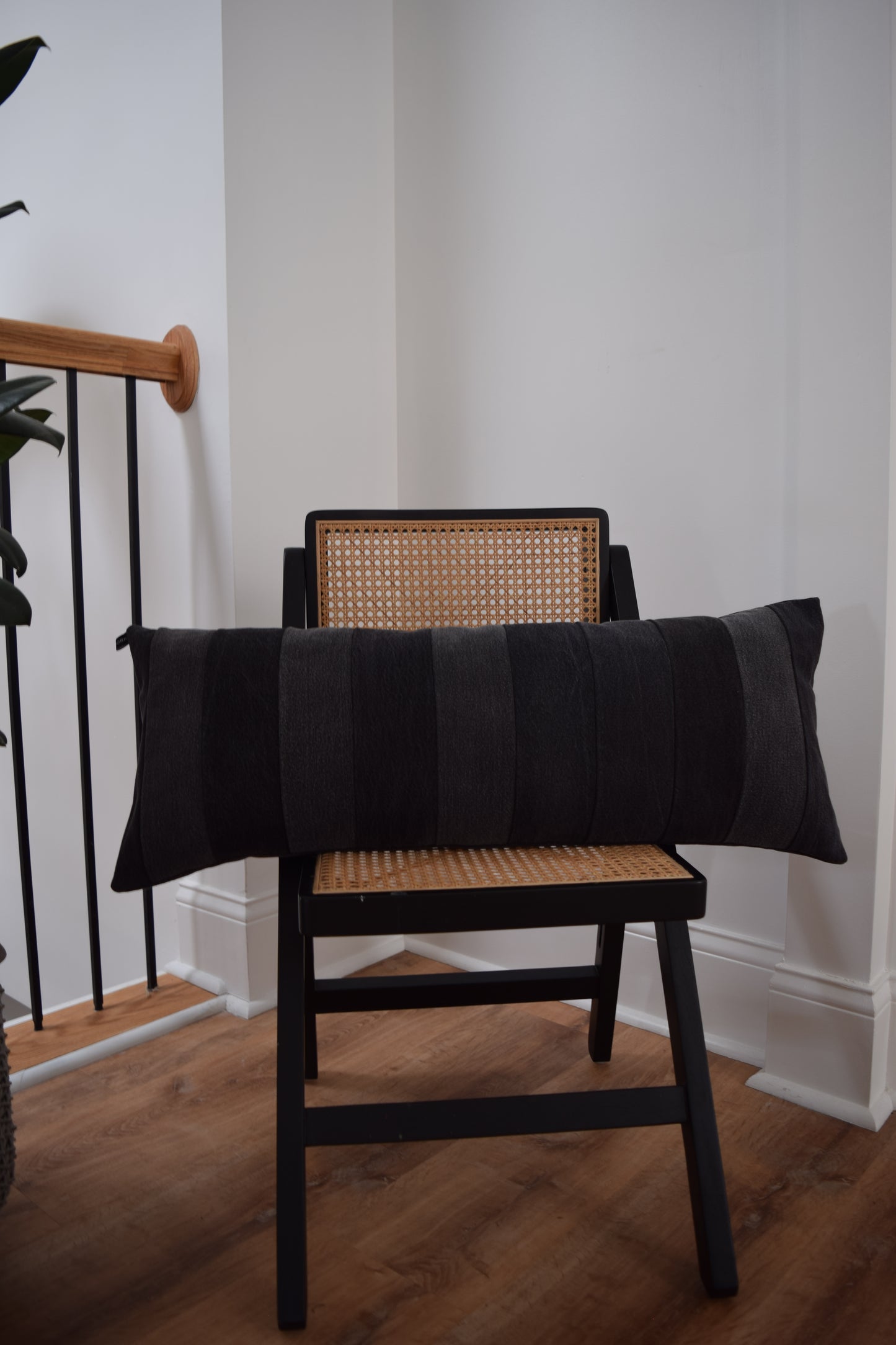 Lumbar Pillow Cover: 13” x 33''  BLACK