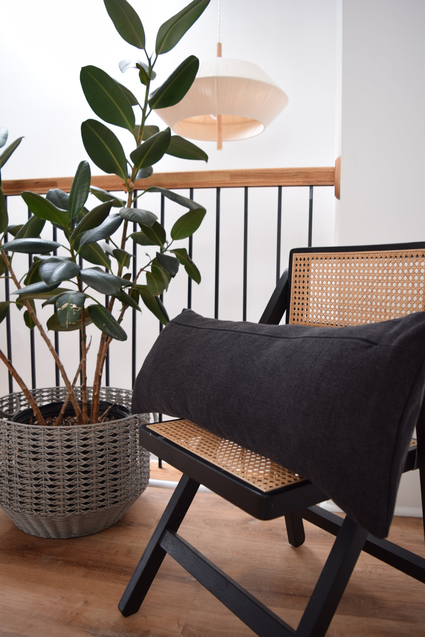 Lumbar Pillow Cover: 13” x 33''  BLACK