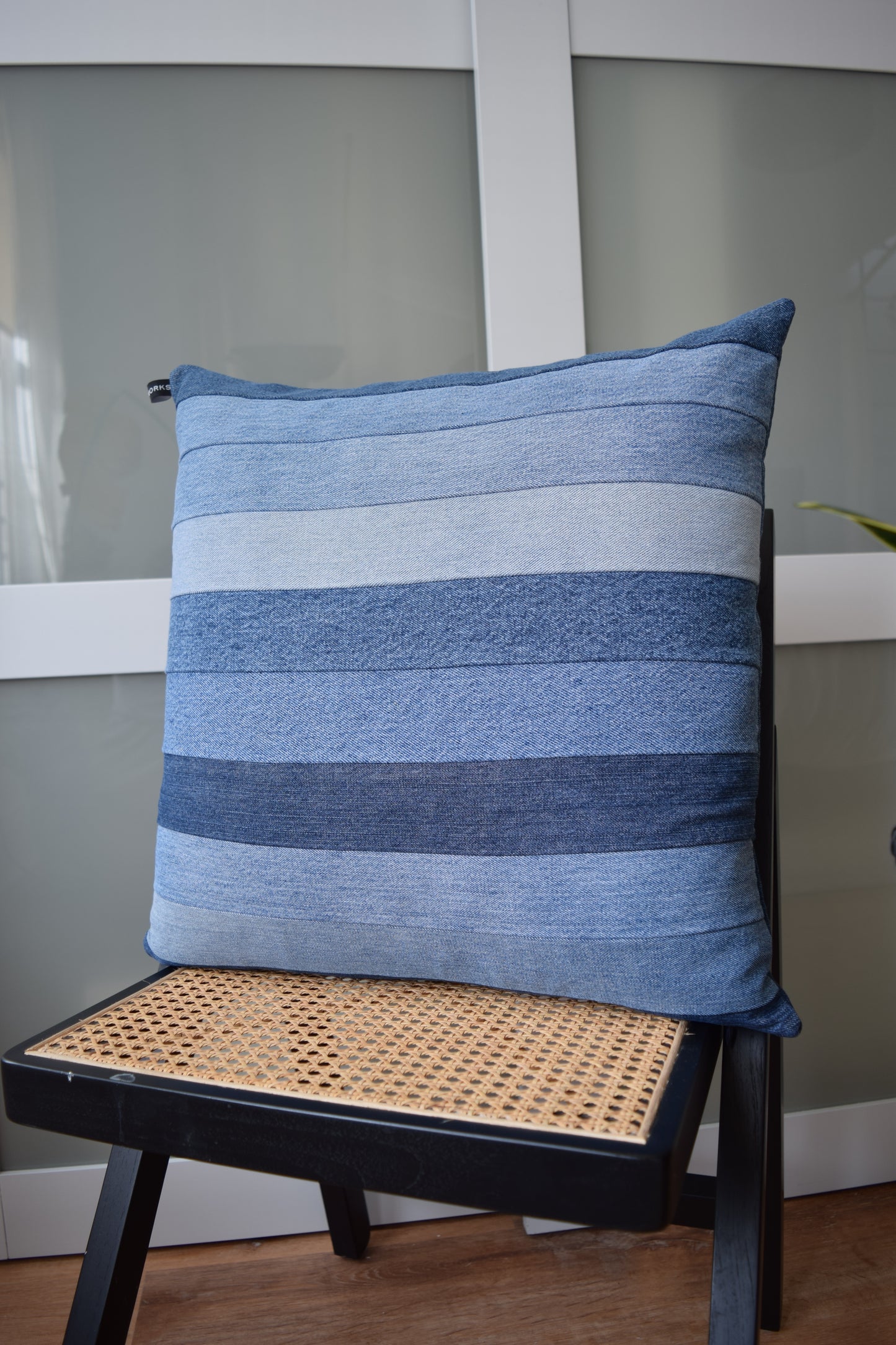 Denim pillow cover 20'' x 20''