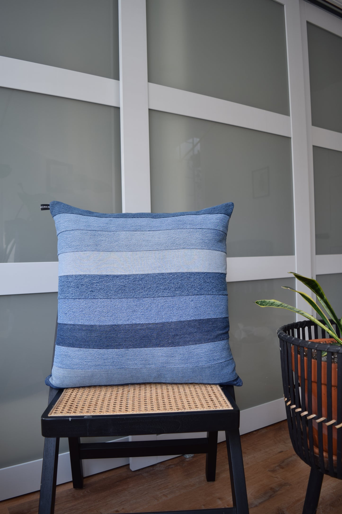Denim pillow cover 20'' x 20''