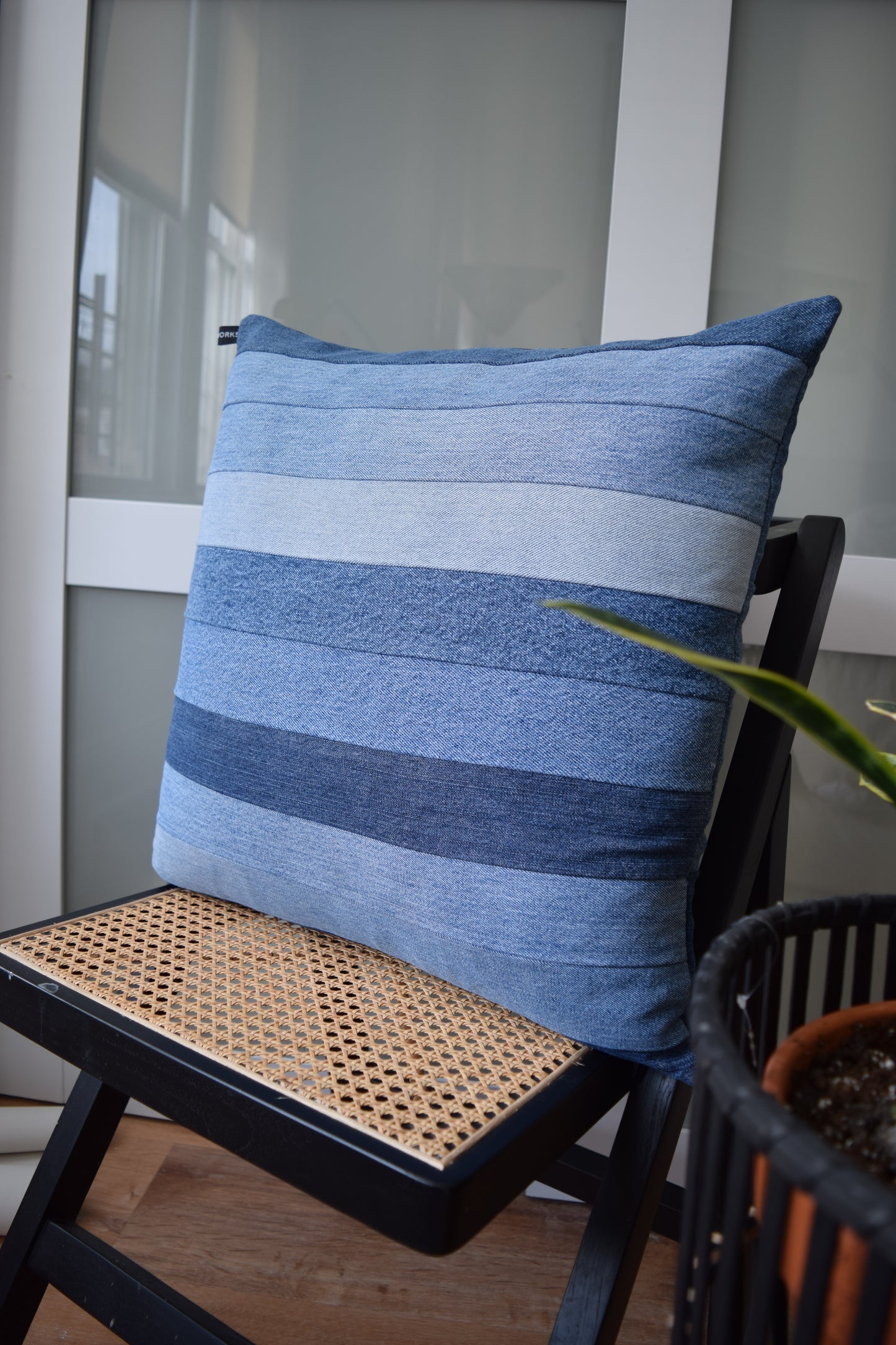 Denim pillow cover 20'' x 20''