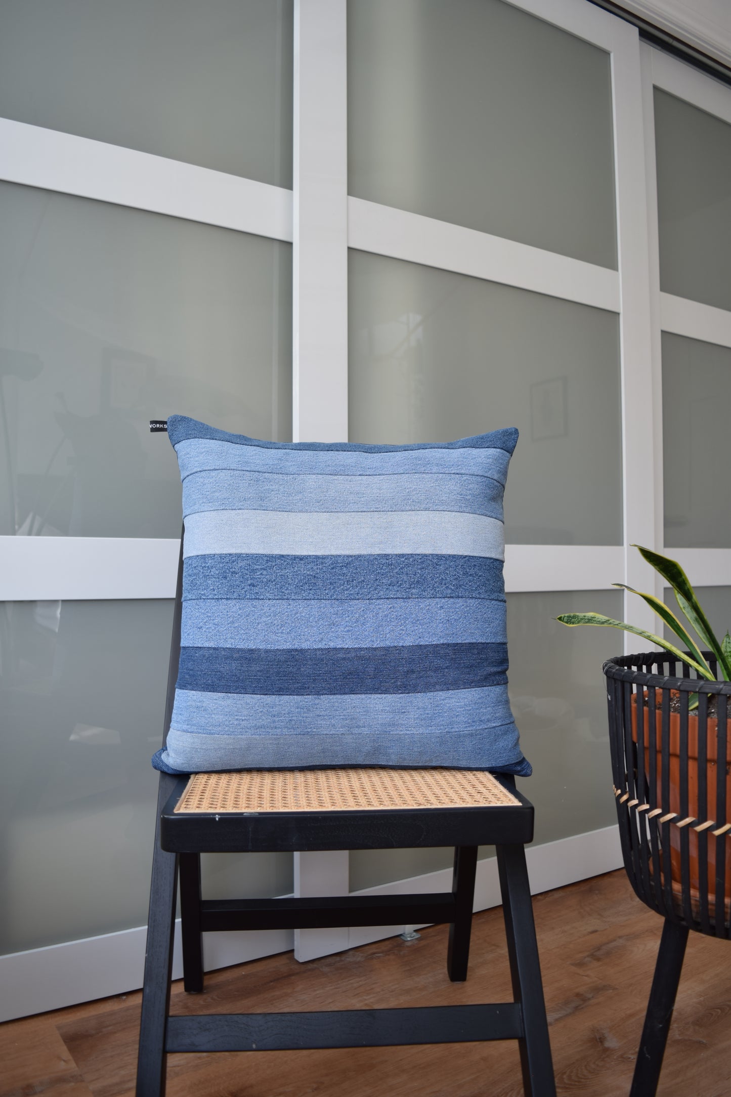 Denim pillow cover 20'' x 20''