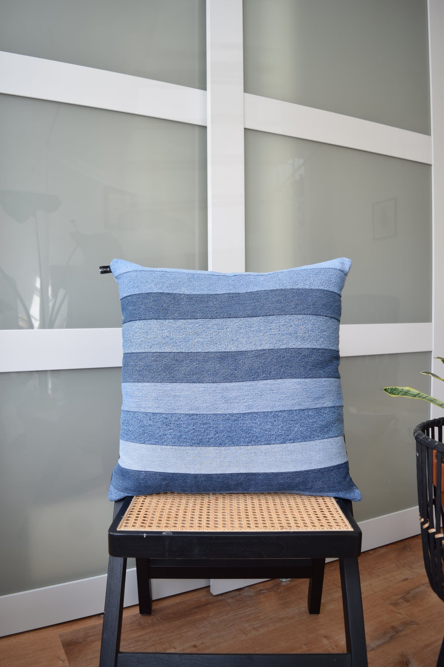 Denim pillow cover 20'' x 20''