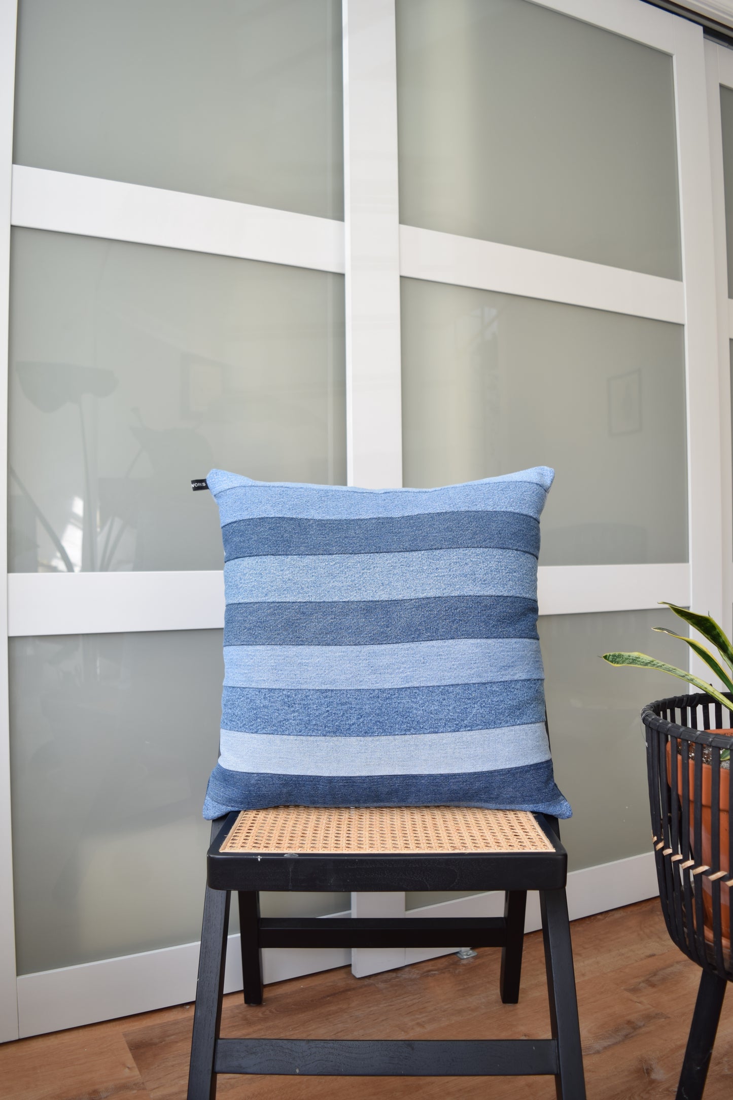 Denim pillow cover 20'' x 20''