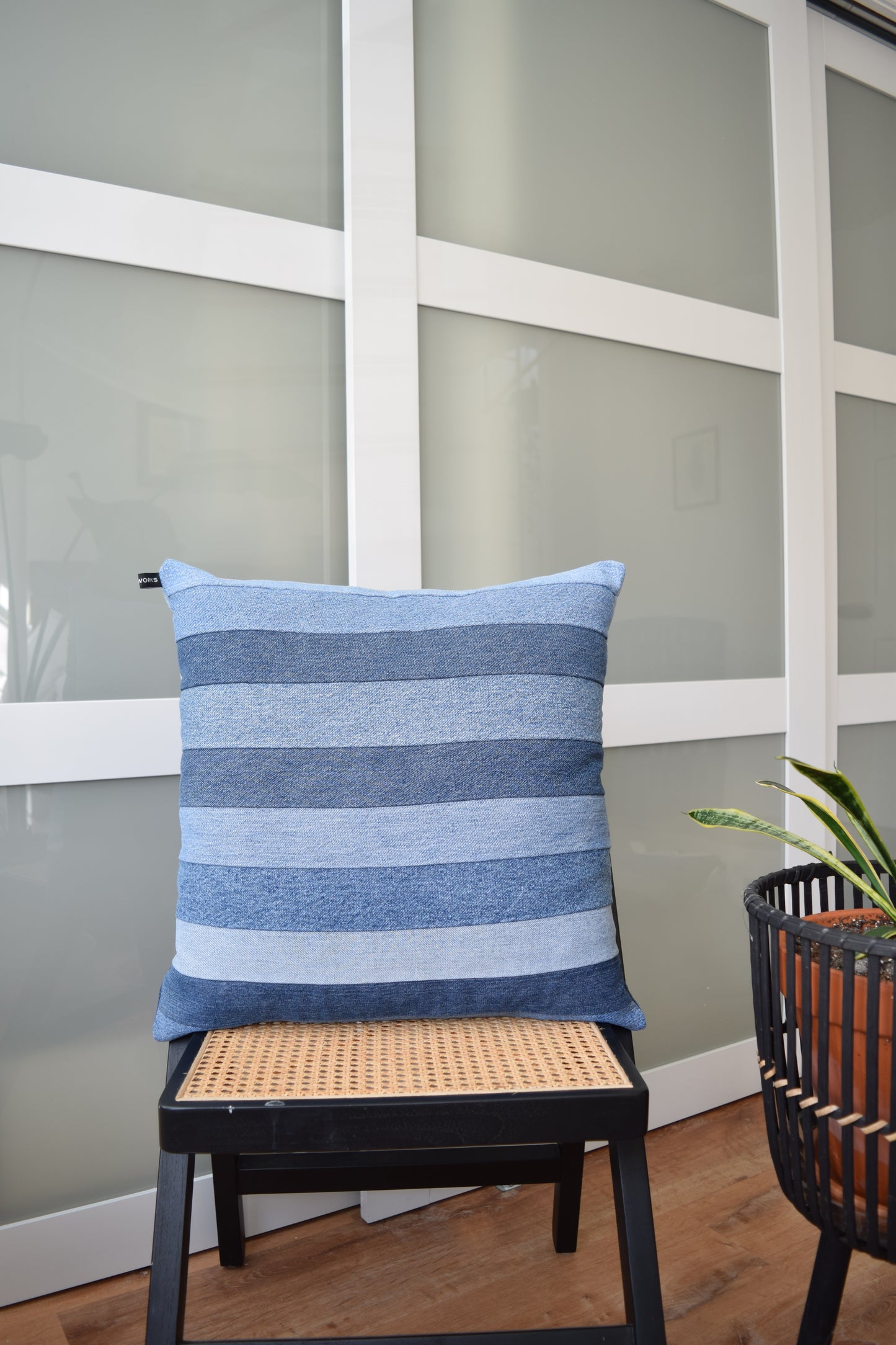 Denim pillow cover 20'' x 20''