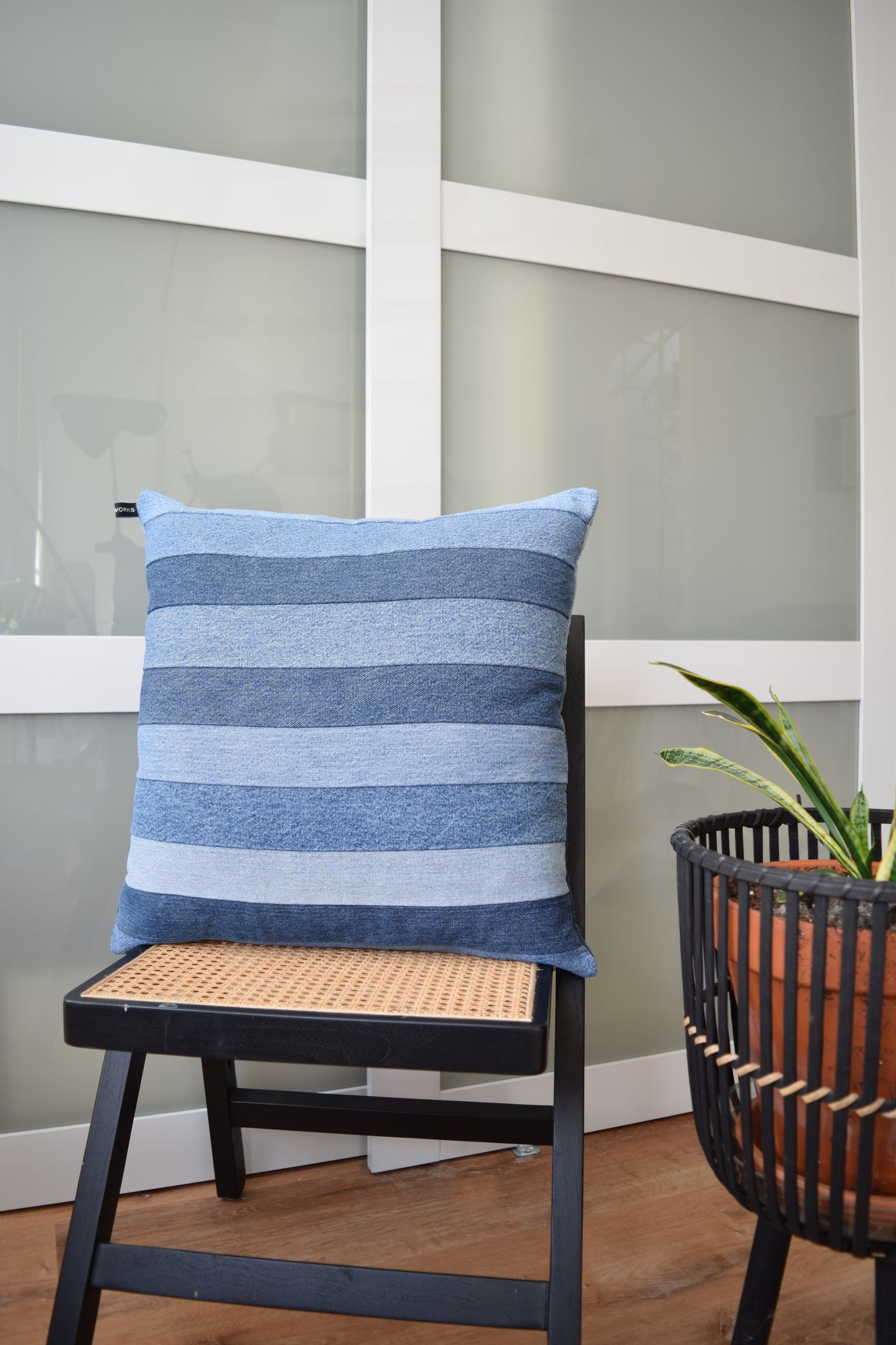 Denim pillow cover 20'' x 20''