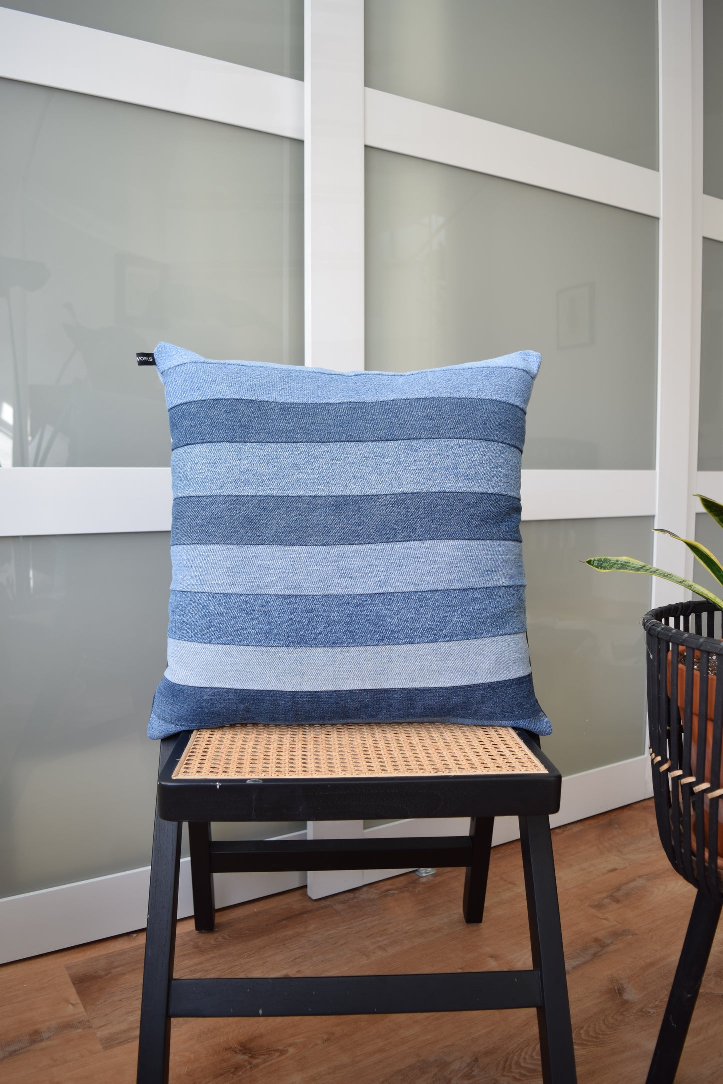 Denim pillow cover 20'' x 20''