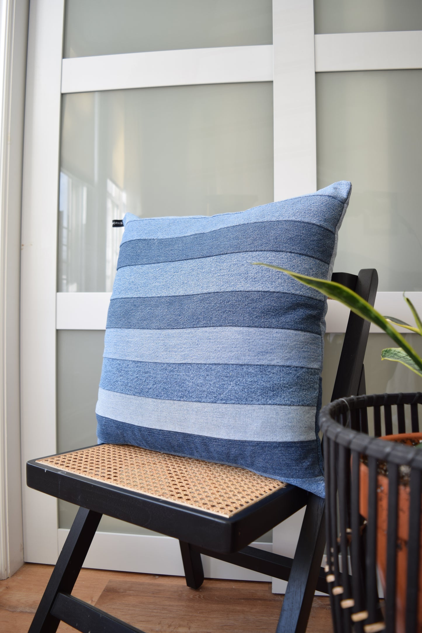 Denim pillow cover 20'' x 20''