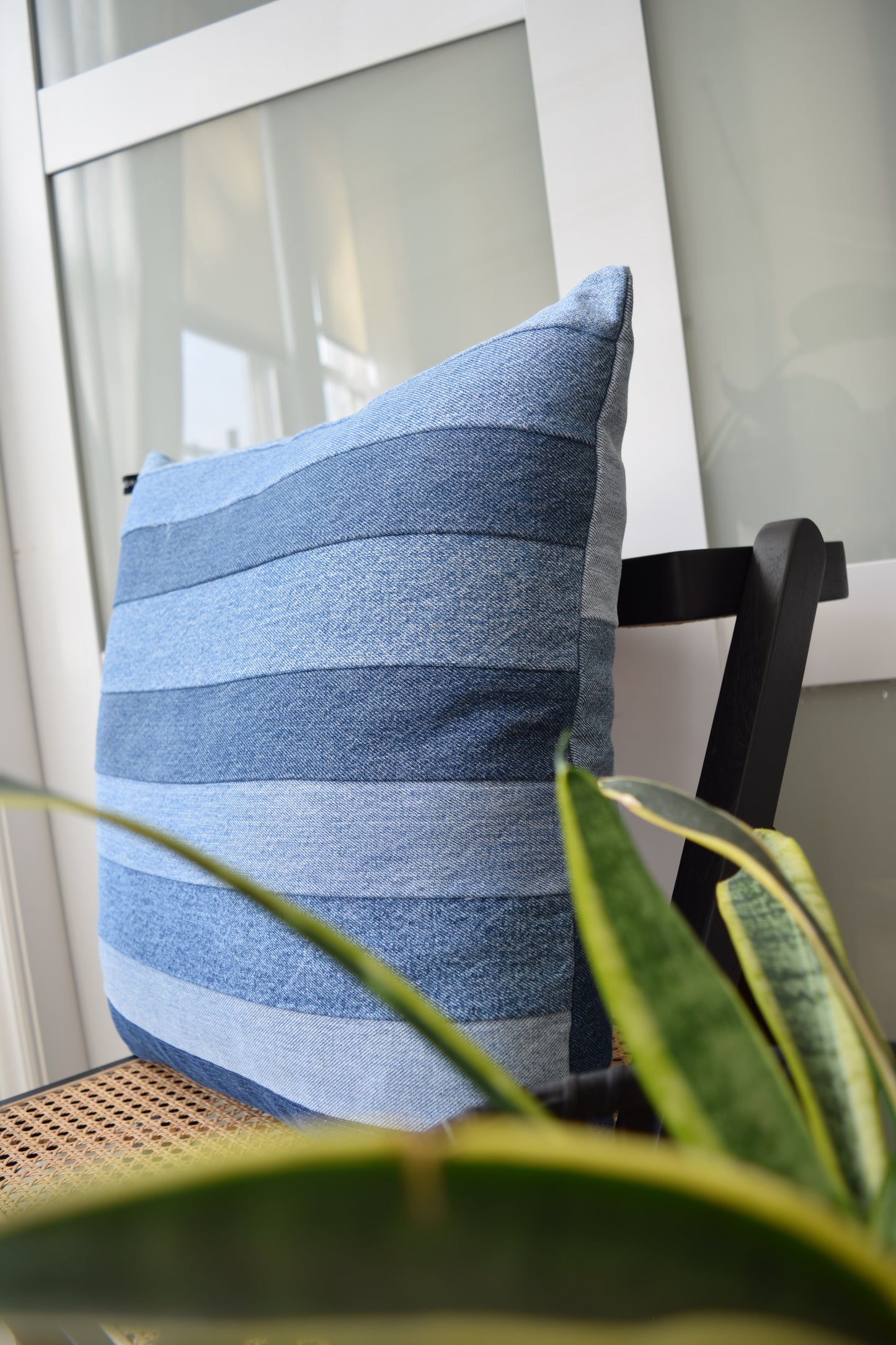 Denim pillow cover 20'' x 20''