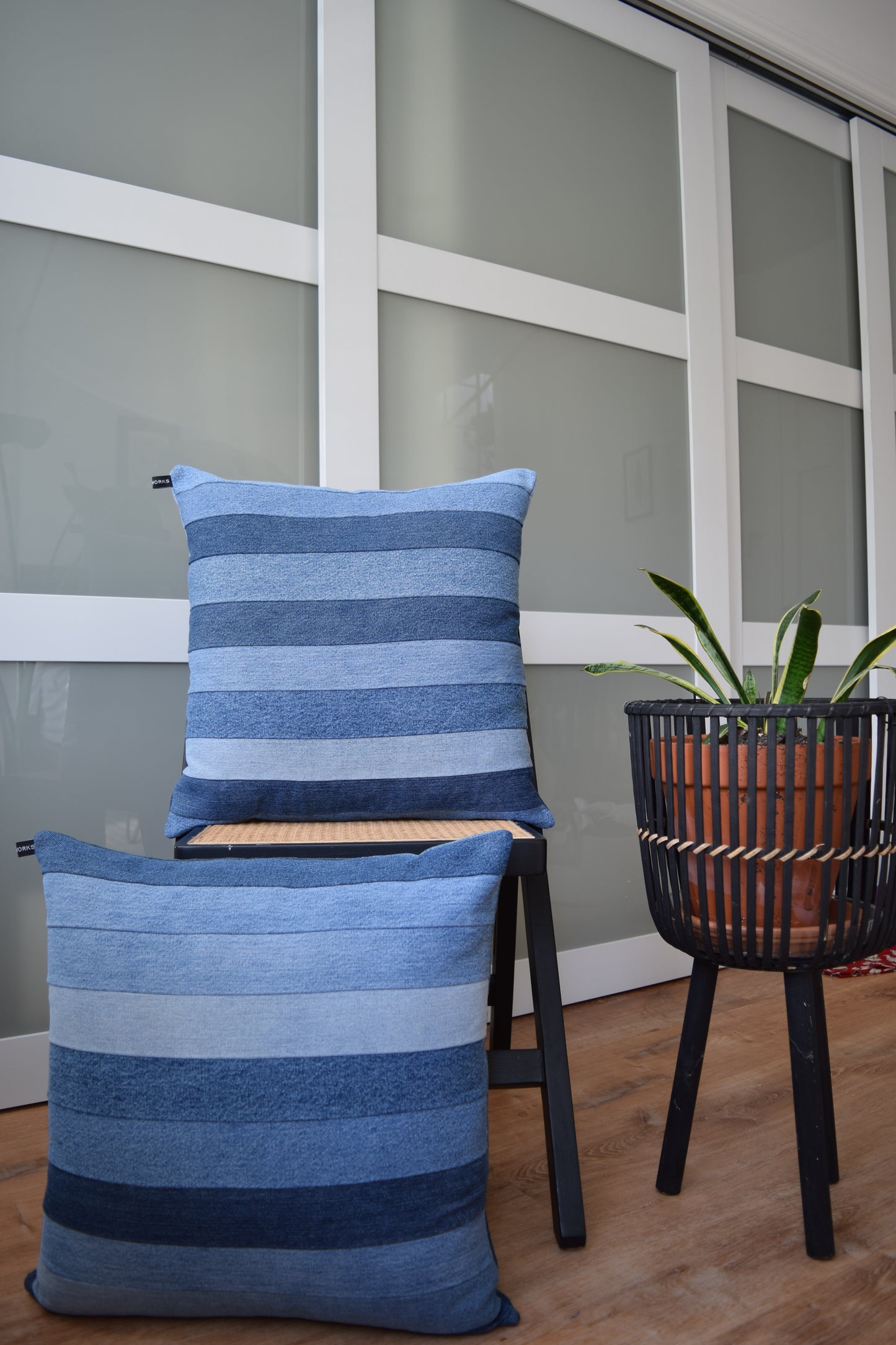 Denim pillow cover 20'' x 20''