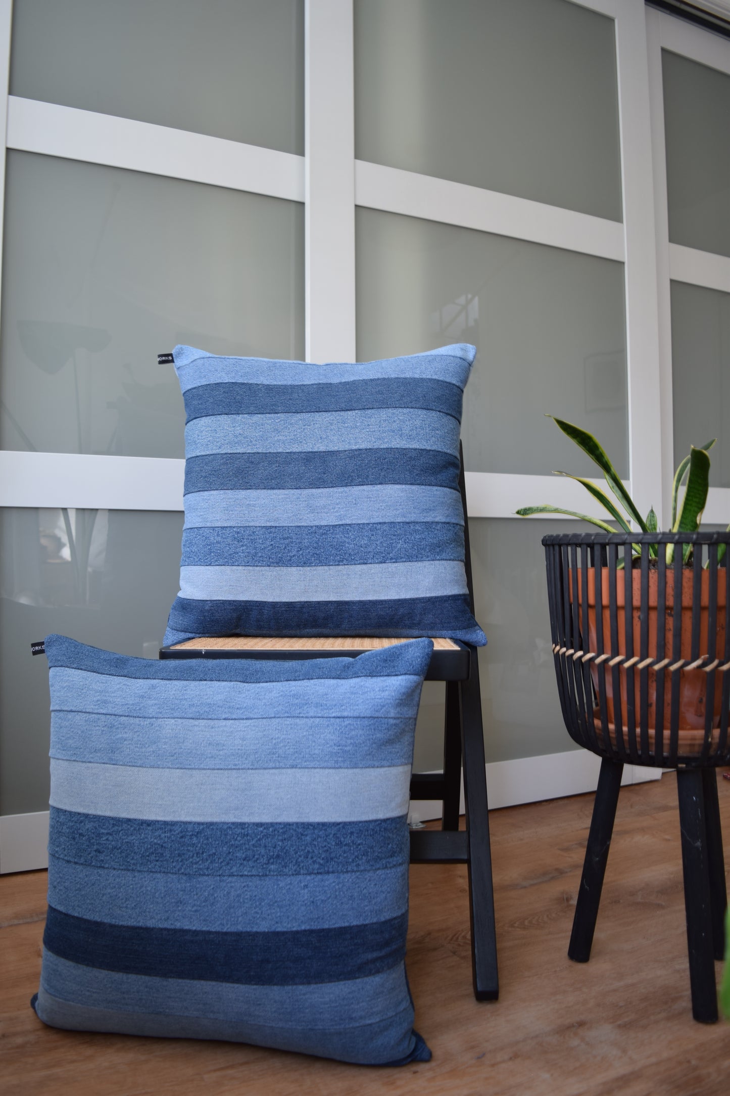 Denim pillow cover 20'' x 20''