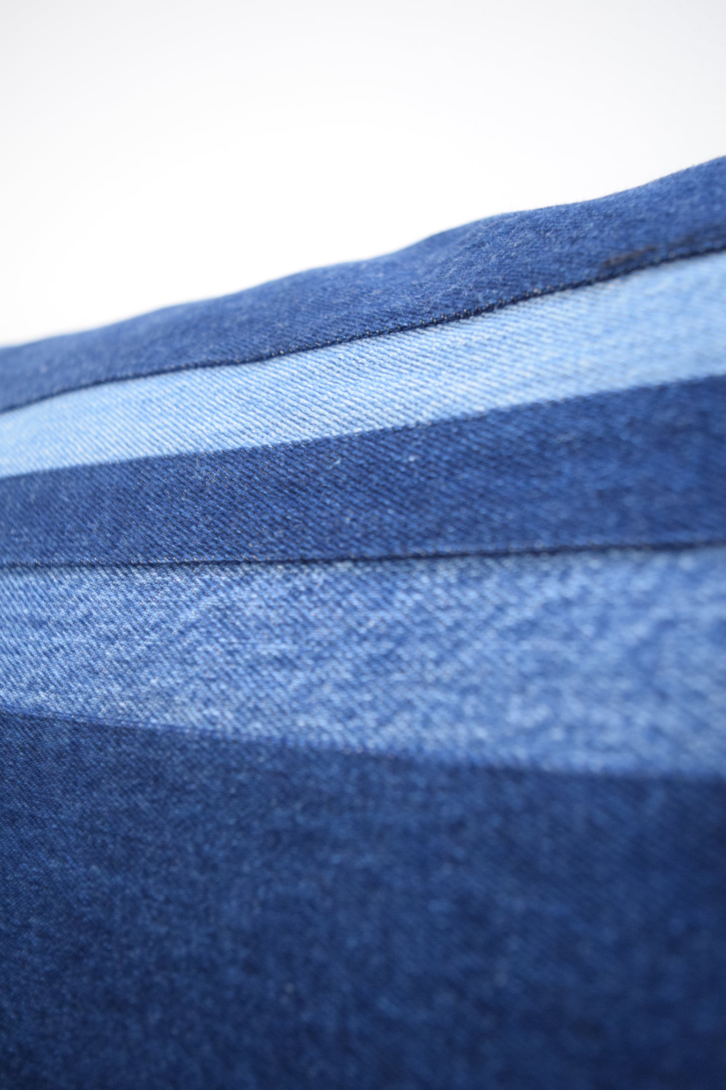 Striped Denim Pillow 14'' x 22''