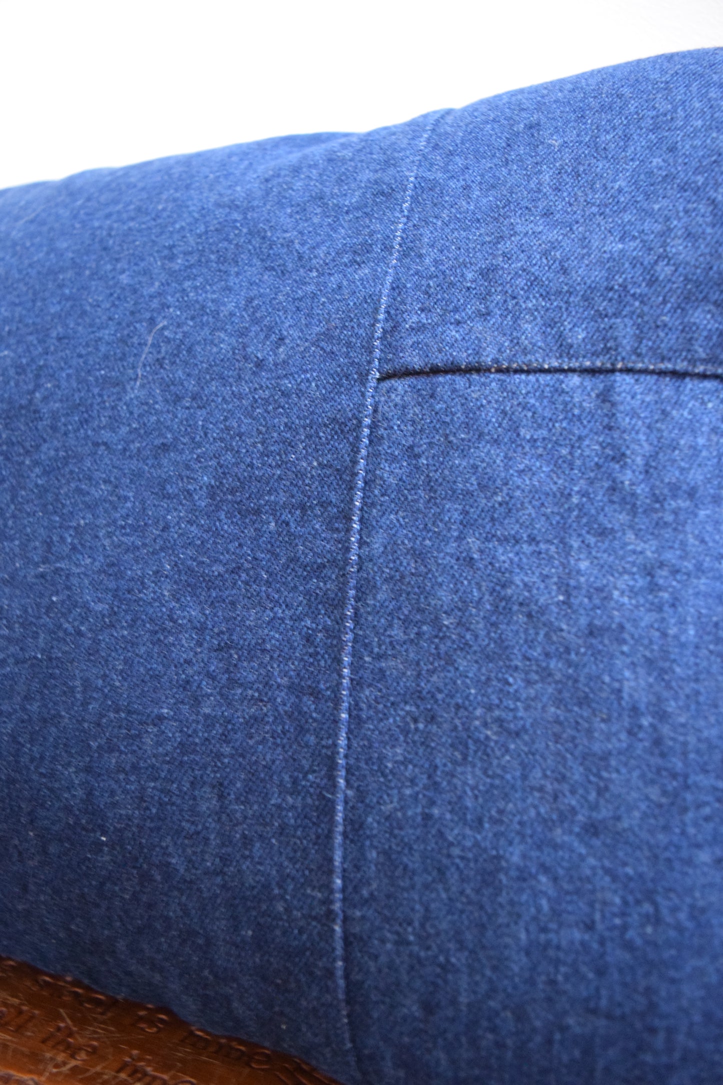 Striped Denim Pillow 14'' x 22''