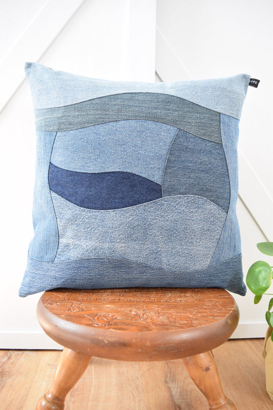 Denim Pillow Cover 18'' x 18''