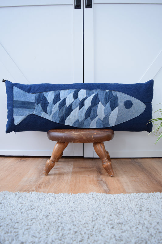 Denim Pillow Cover 14' x 36''