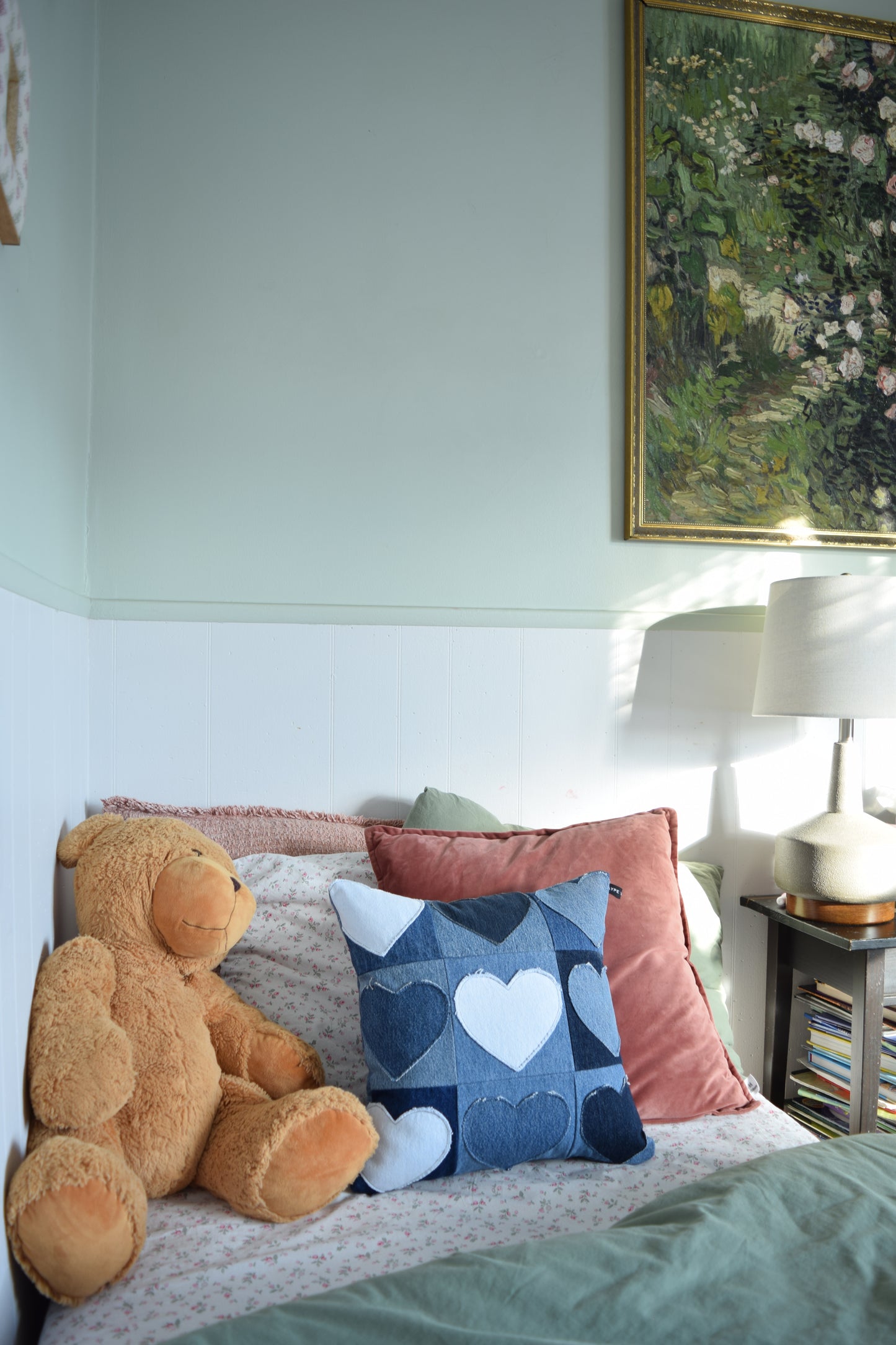 Denim Heart PIllow 16'' x 16''