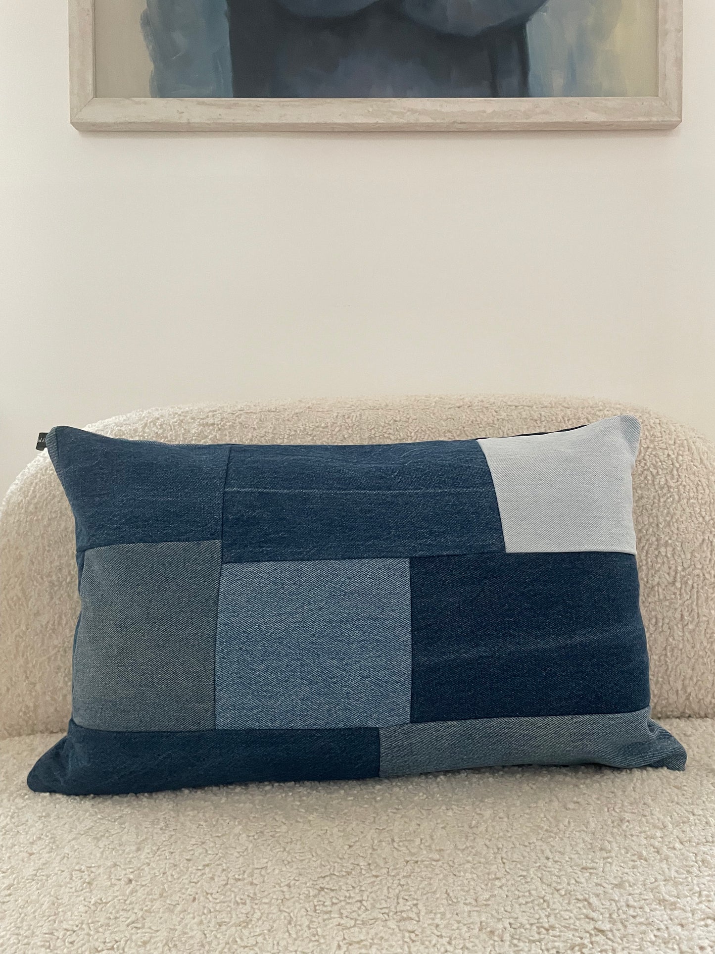 Denim Pillow Cover 14'' x 22''