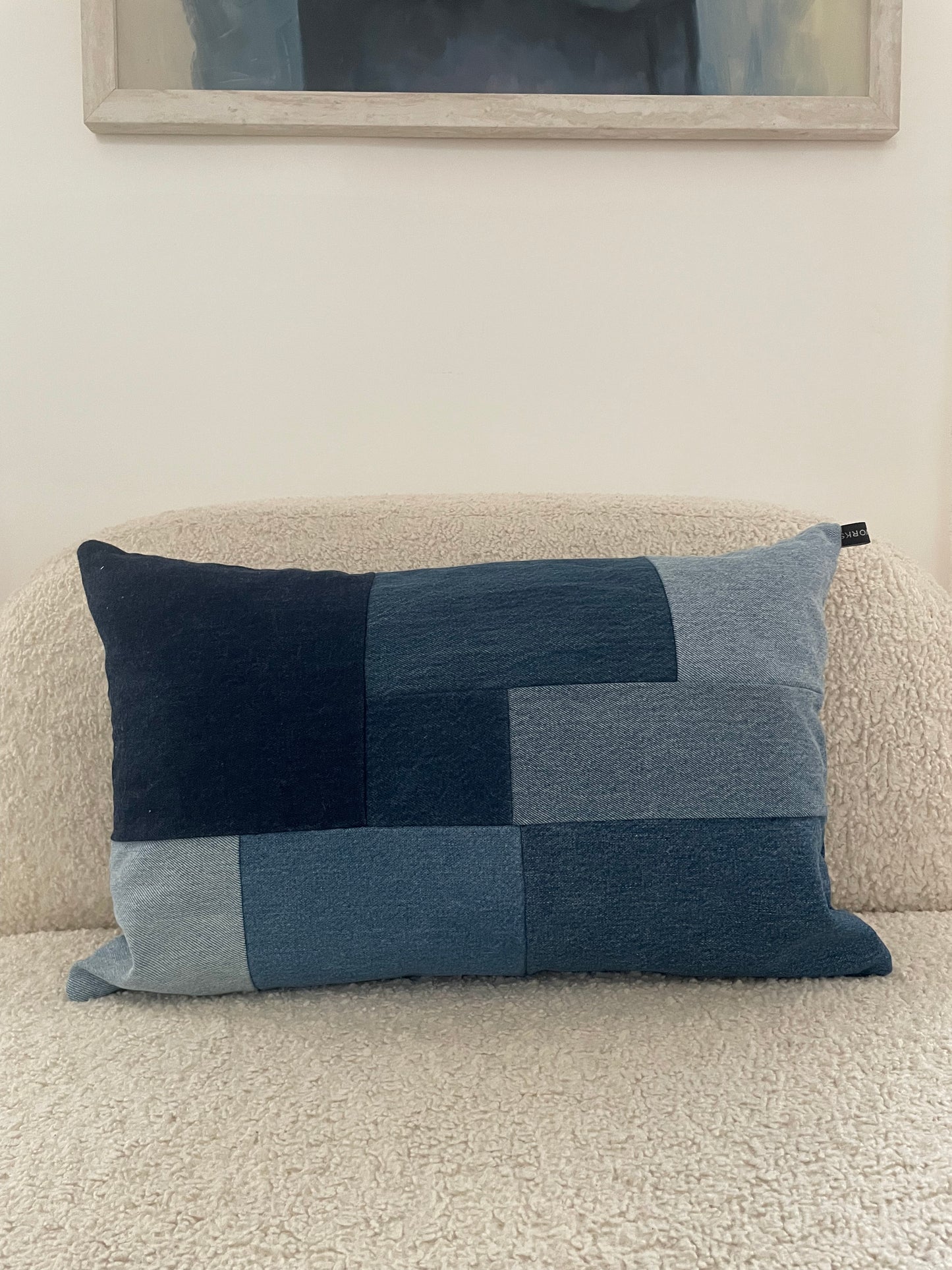 Denim Pillow Cover 14'' x 22''