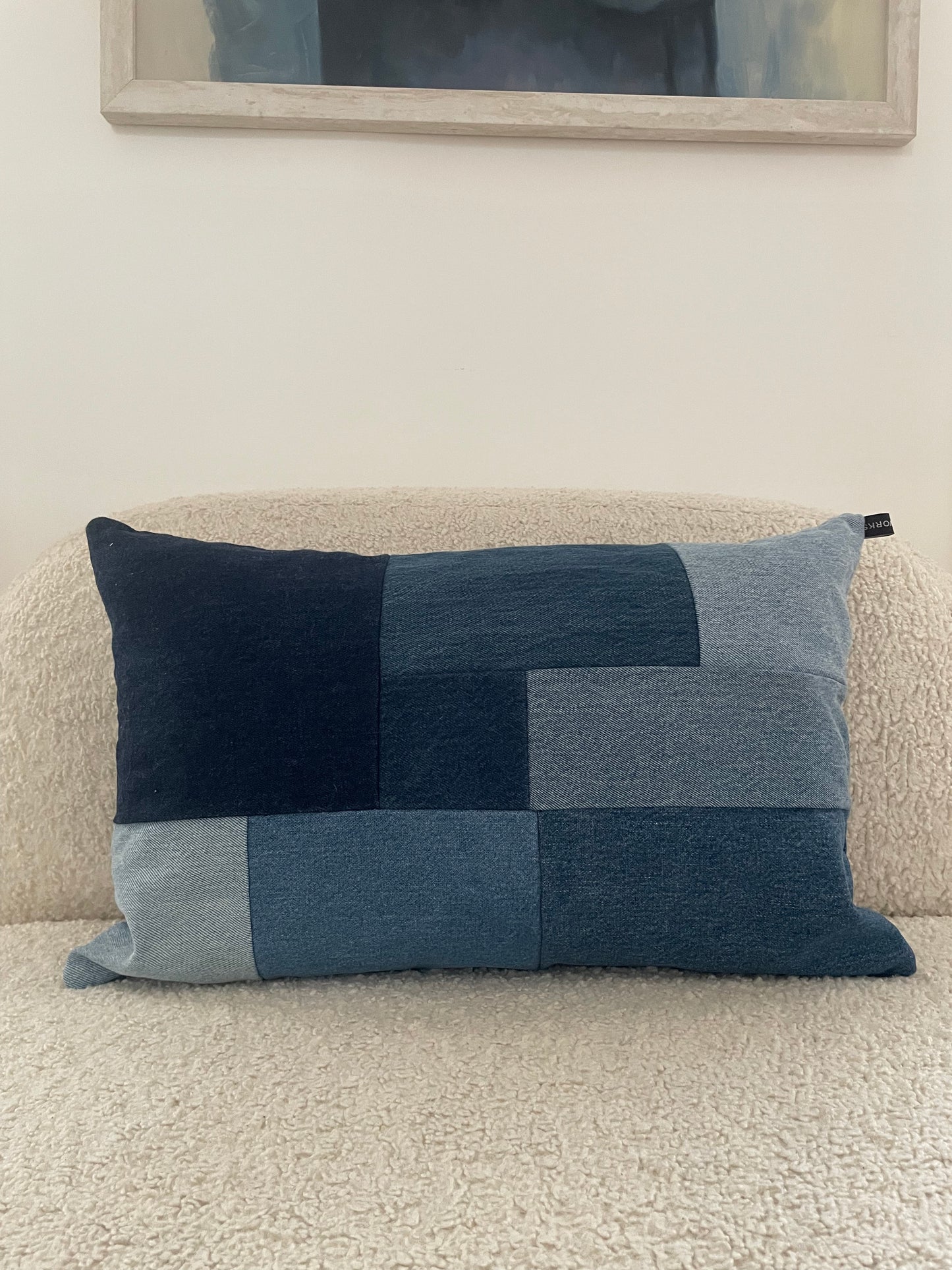 Denim Pillow Cover 14'' x 22''