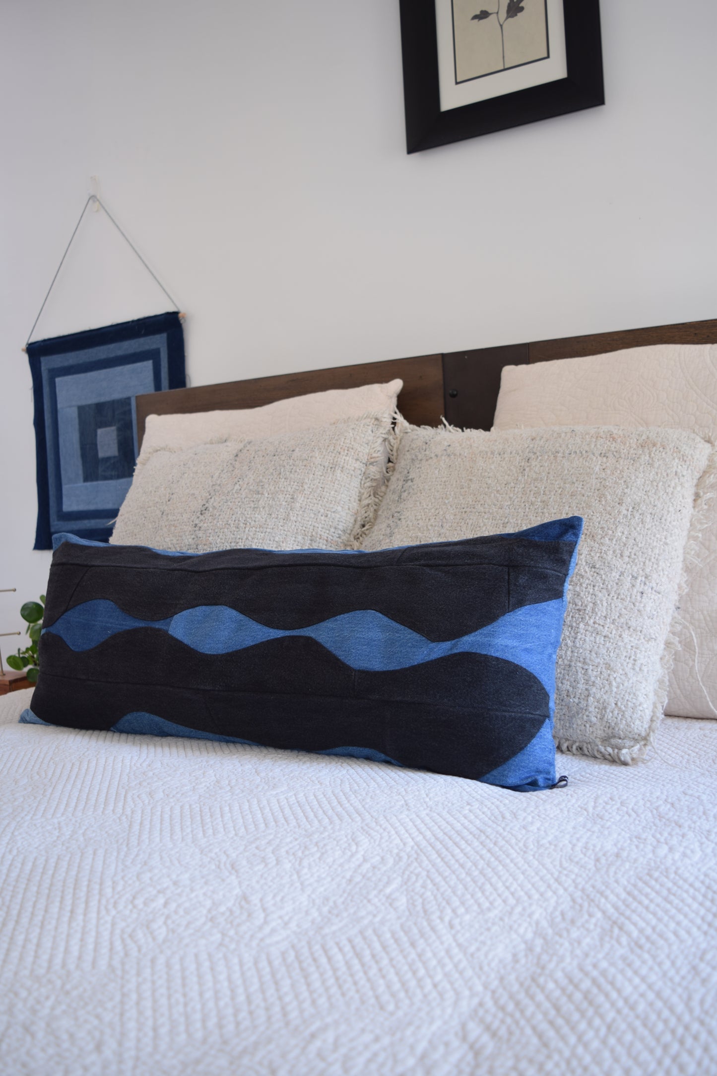 Lumbar Pillow Cover: Patchwork Design (14” x 36'')