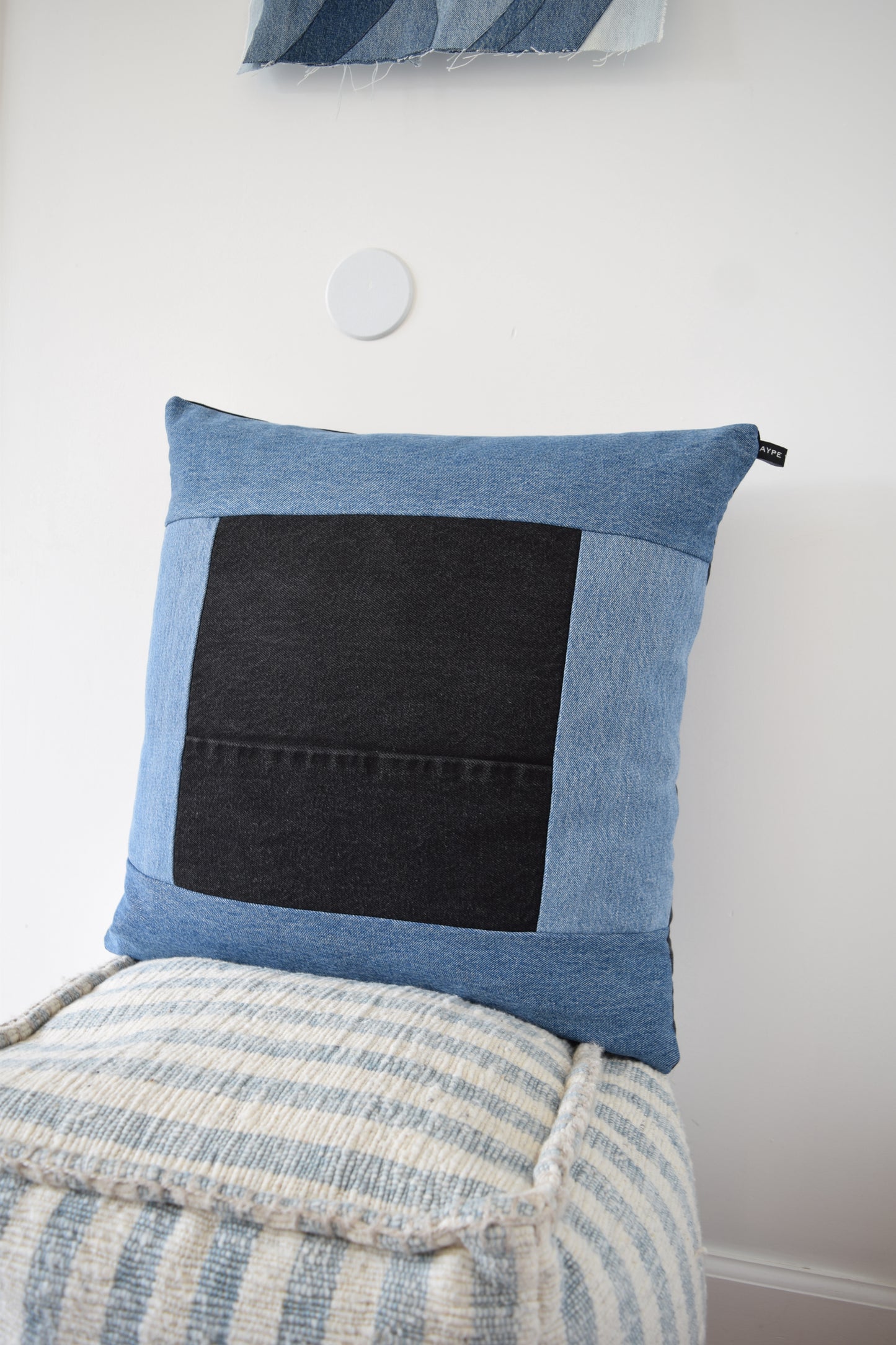 Denim pillow cover 20'' x 20''
