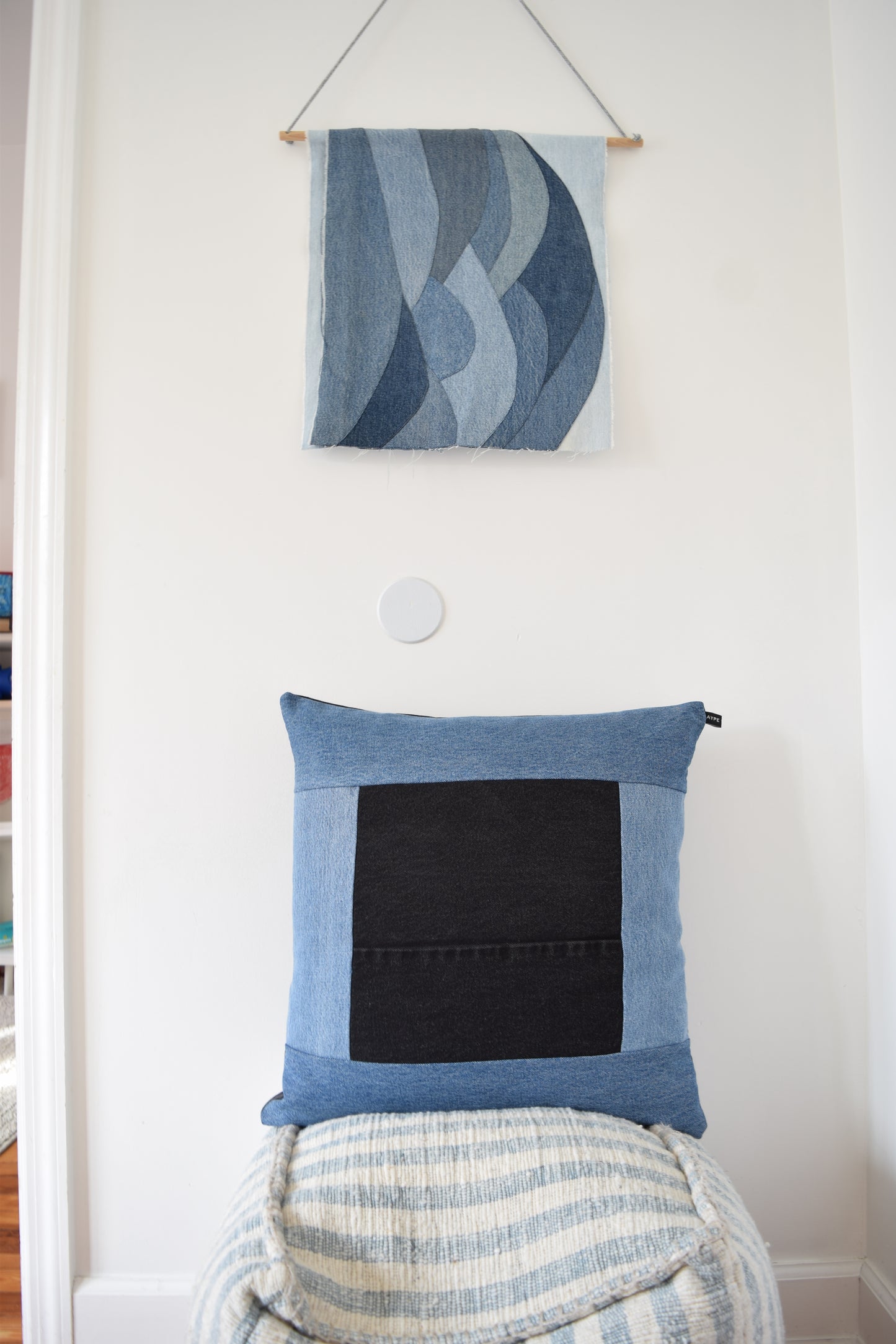 Denim pillow cover 20'' x 20''